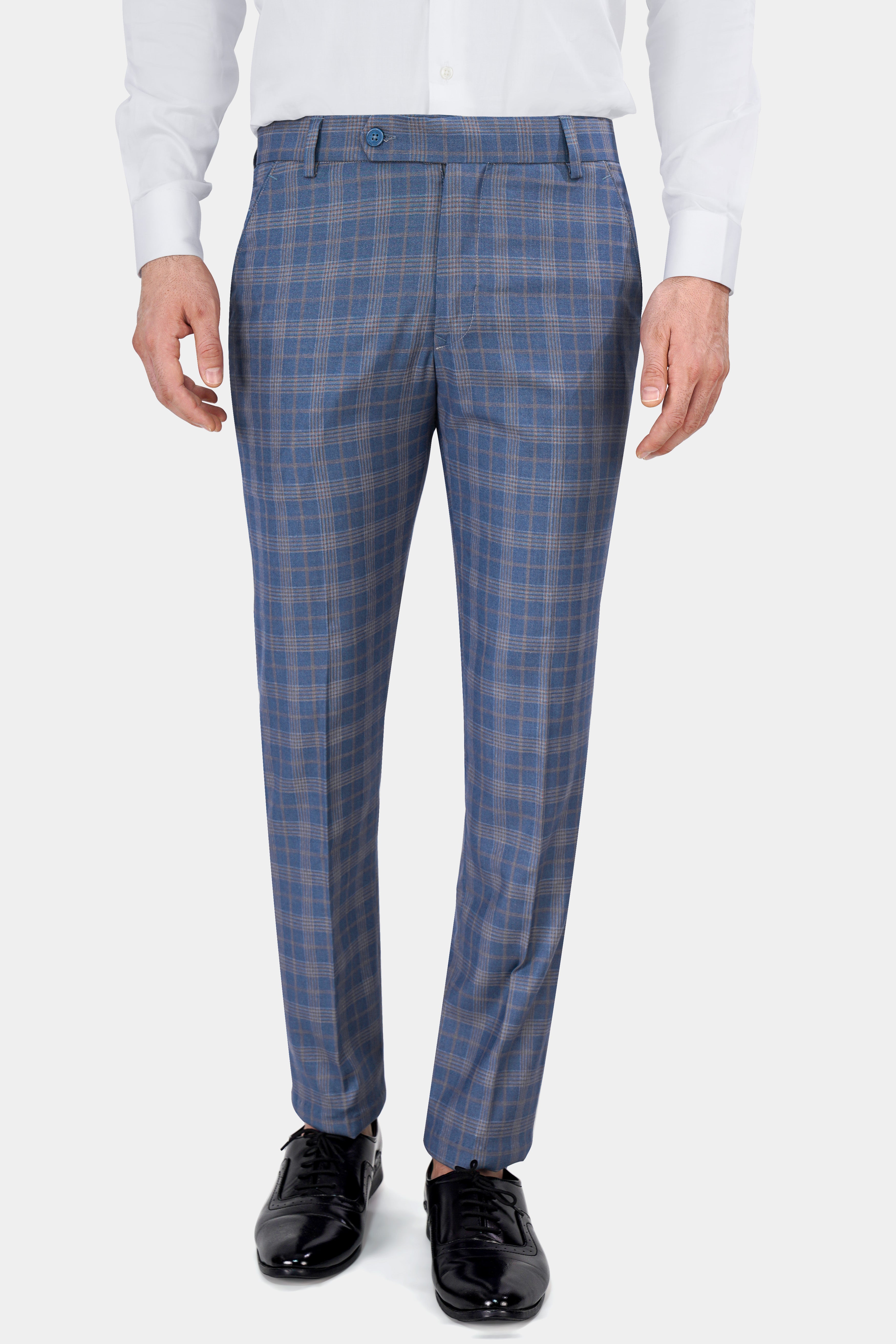 Alaskan Blue and Nevada Brown Plaid Wool Rich Designer Suit ST2836-SB-D387-36, ST2836-SB-D387-38, ST2836-SB-D387-40, ST2836-SB-D387-42, ST2836-SB-D387-44, ST2836-SB-D387-46, ST2836-SB-D387-48, ST2836-SB-D387-50, ST2836-SB-D387-52, ST2836-SB-D387-54, ST2836-SB-D387-56, ST2836-SB-D387-58, ST2836-SB-D387-60