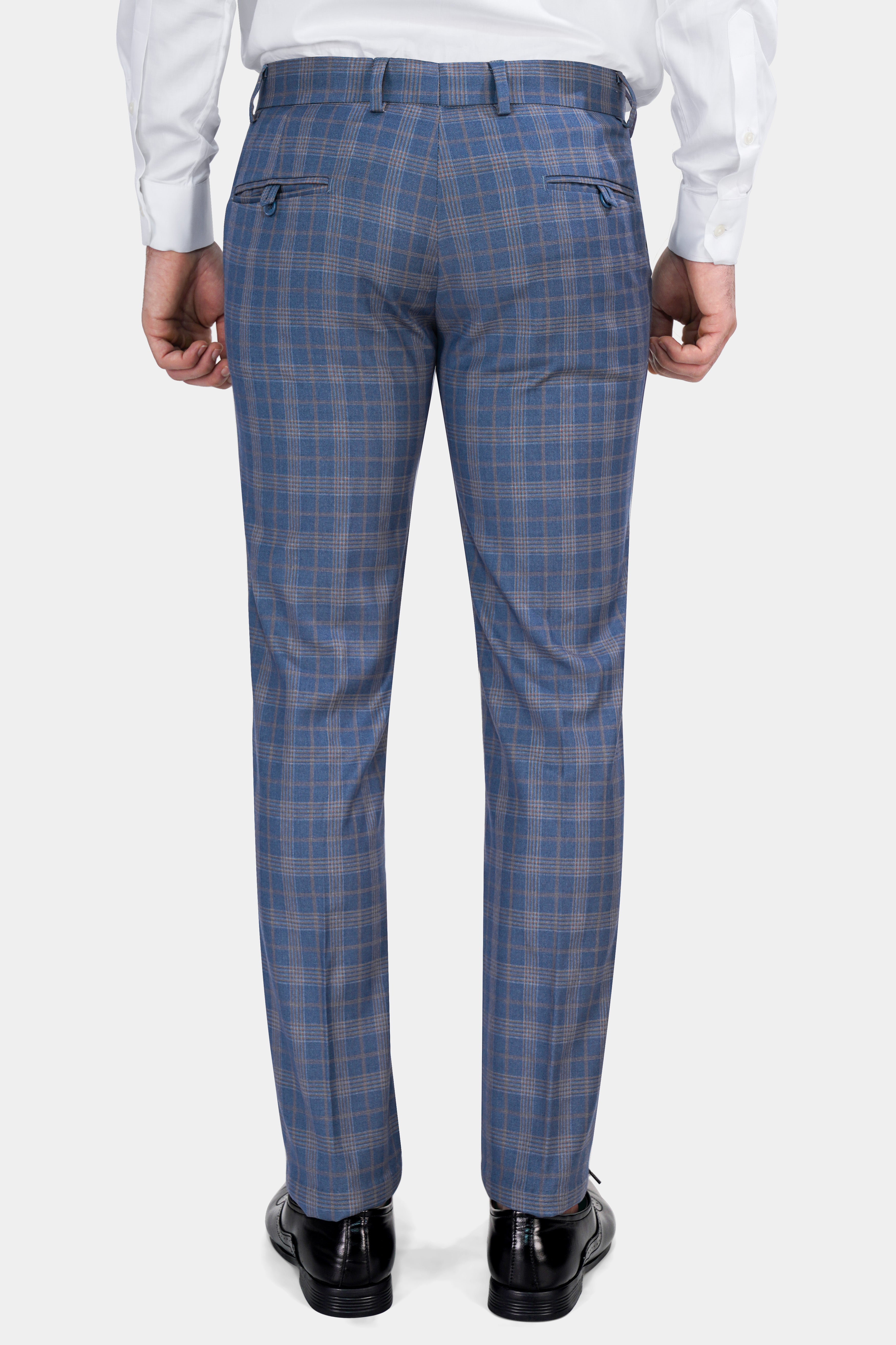 Alaskan Blue and Nevada Brown Plaid Wool Rich Designer Suit ST2836-SB-D387-36, ST2836-SB-D387-38, ST2836-SB-D387-40, ST2836-SB-D387-42, ST2836-SB-D387-44, ST2836-SB-D387-46, ST2836-SB-D387-48, ST2836-SB-D387-50, ST2836-SB-D387-52, ST2836-SB-D387-54, ST2836-SB-D387-56, ST2836-SB-D387-58, ST2836-SB-D387-60