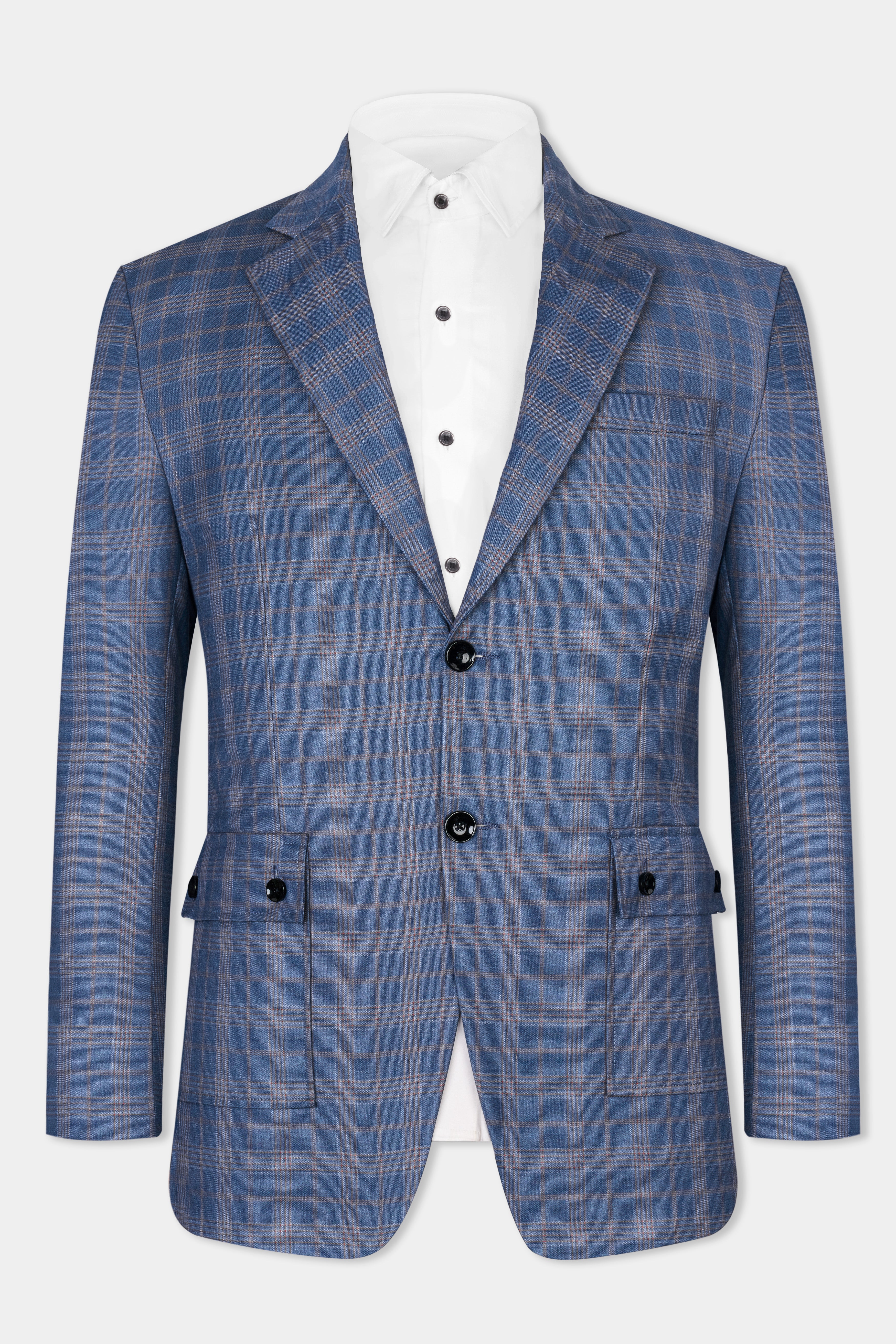 Alaskan Blue and Nevada Brown Plaid Wool Rich Designer Suit ST2836-SB-D387-36, ST2836-SB-D387-38, ST2836-SB-D387-40, ST2836-SB-D387-42, ST2836-SB-D387-44, ST2836-SB-D387-46, ST2836-SB-D387-48, ST2836-SB-D387-50, ST2836-SB-D387-52, ST2836-SB-D387-54, ST2836-SB-D387-56, ST2836-SB-D387-58, ST2836-SB-D387-60