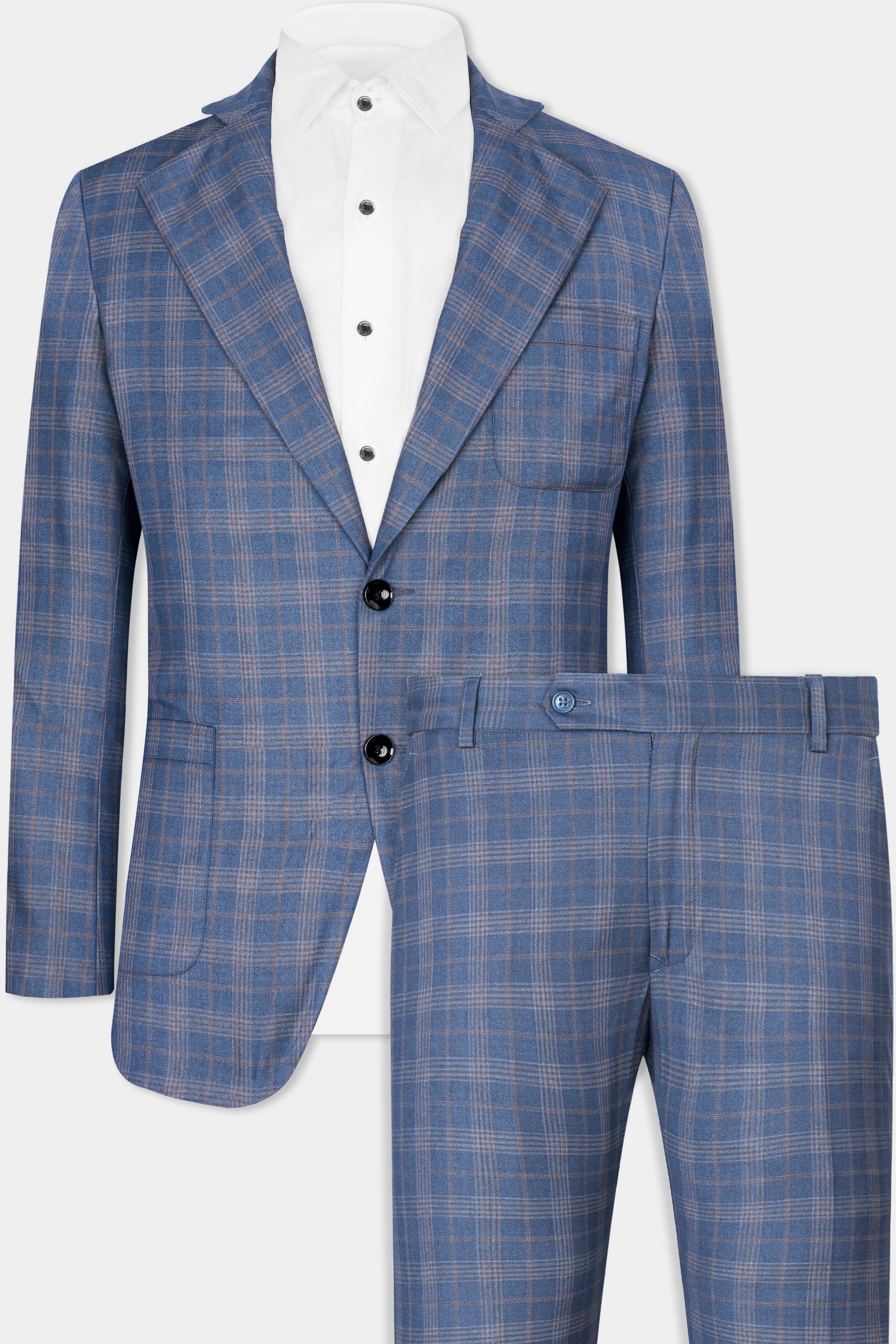 Alaskan Blue and Nevada Brown Plaid Wool Rich Designer Suit ST2837-SB-PP-D388-36, ST2837-SB-PP-D388-38, ST2837-SB-PP-D388-40, ST2837-SB-PP-D388-42, ST2837-SB-PP-D388-44, ST2837-SB-PP-D388-46, ST2837-SB-PP-D388-48, ST2837-SB-PP-D388-50, ST2837-SB-PP-D388-52, ST2837-SB-PP-D388-54, ST2837-SB-PP-D388-56, ST2837-SB-PP-D388-58, ST2837-SB-PP-D388-60