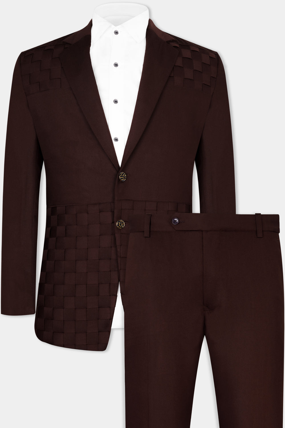 Maroon Double Breasted Suit For New Year