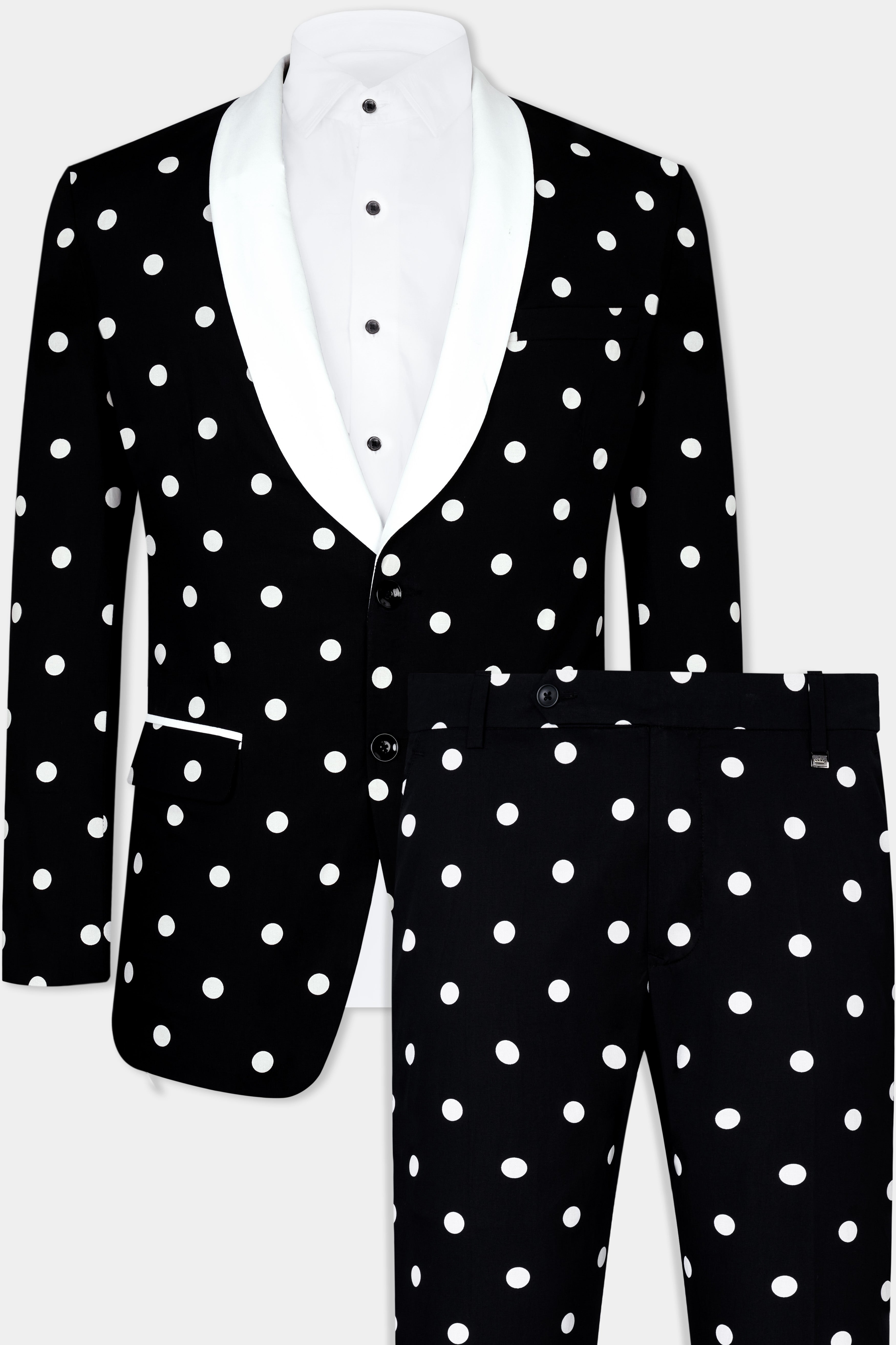 Black and outlet white formal suit