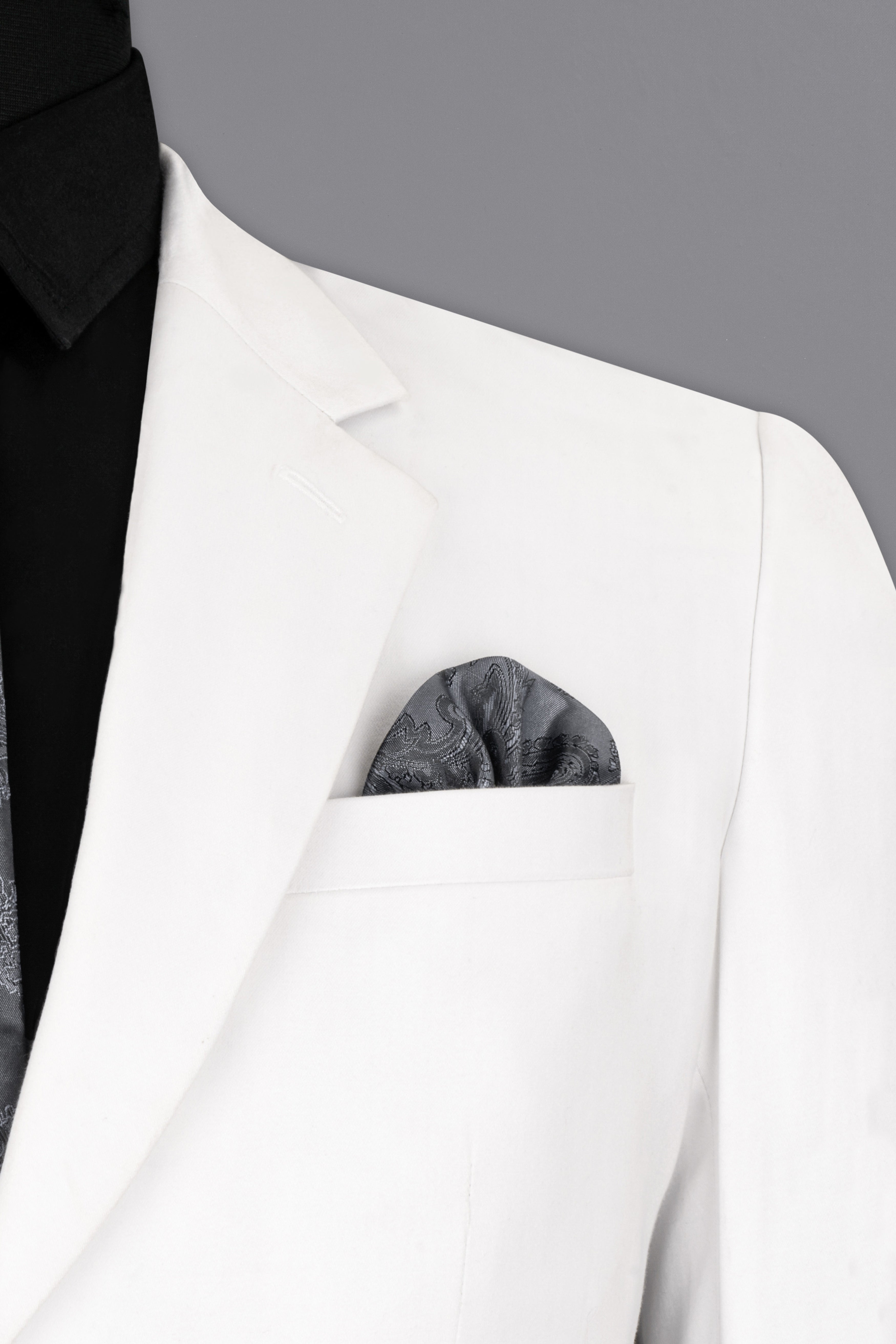 Bright White Solid Stretchable Premium Cotton Traveler Suit