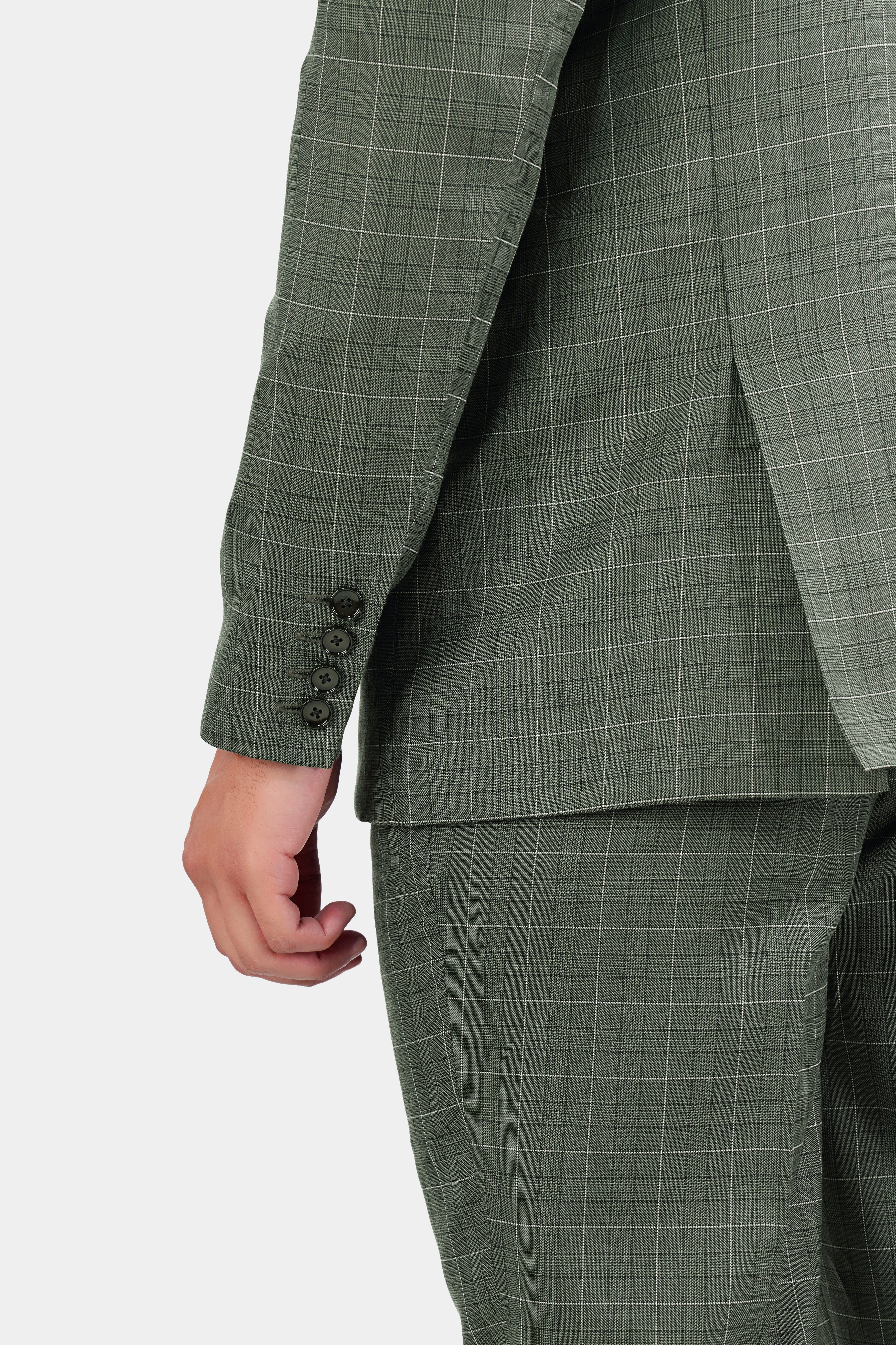 Green plaid clearance suit jacket