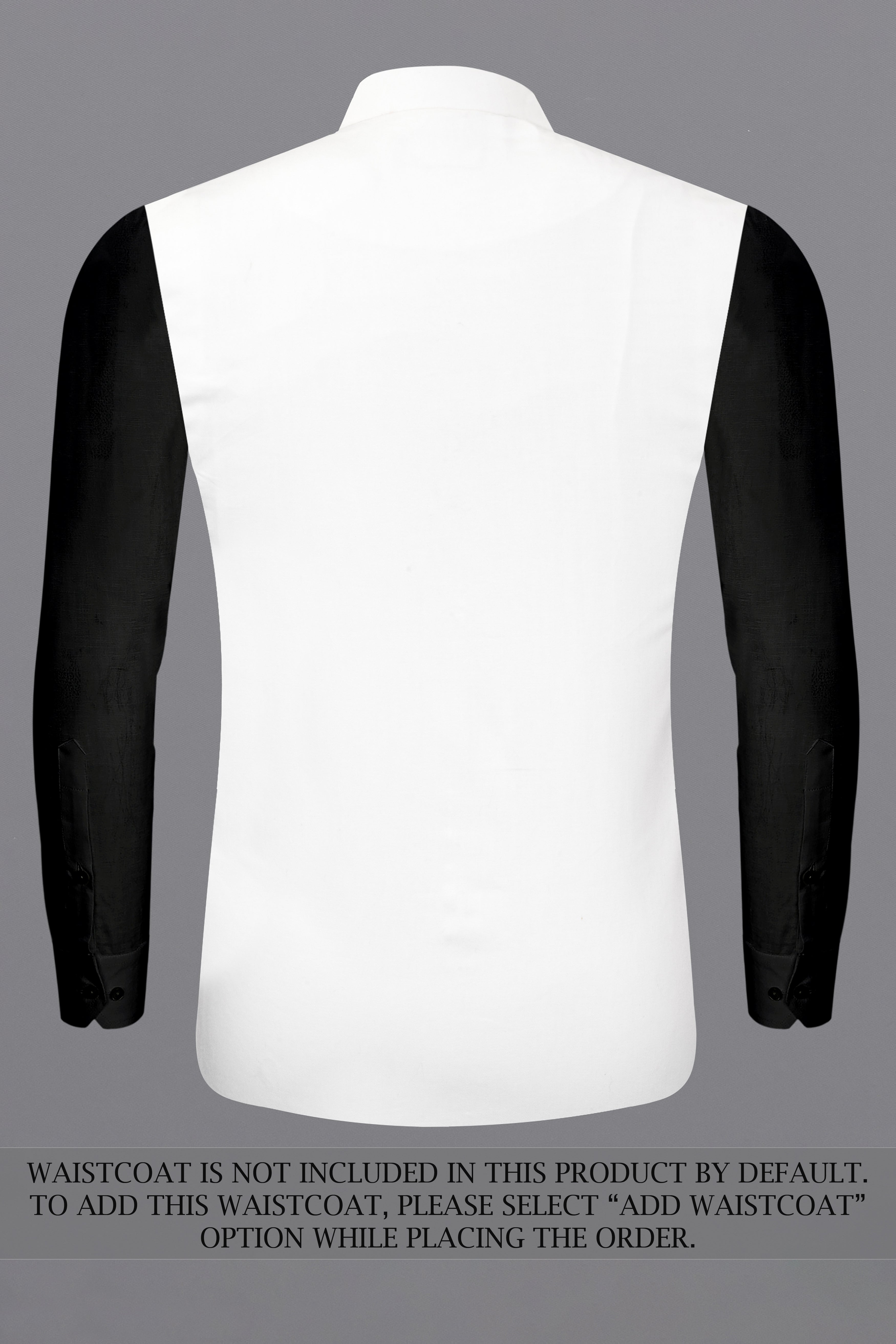 Bright White Cross Placket Stretchable Premium Cotton Bandhgala Traveler Suit