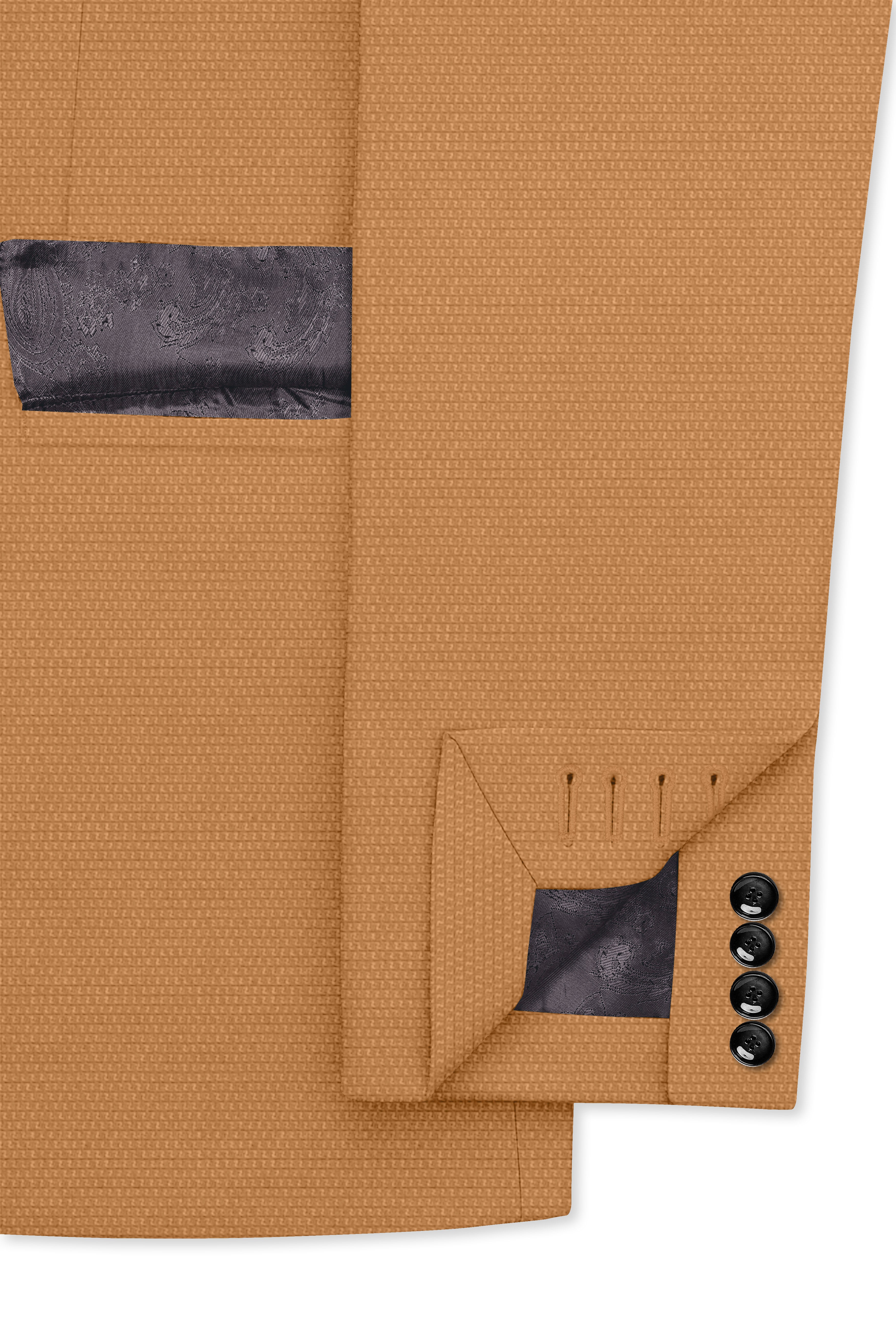 Twine Brown Dobby Textured Single Breasted Suit