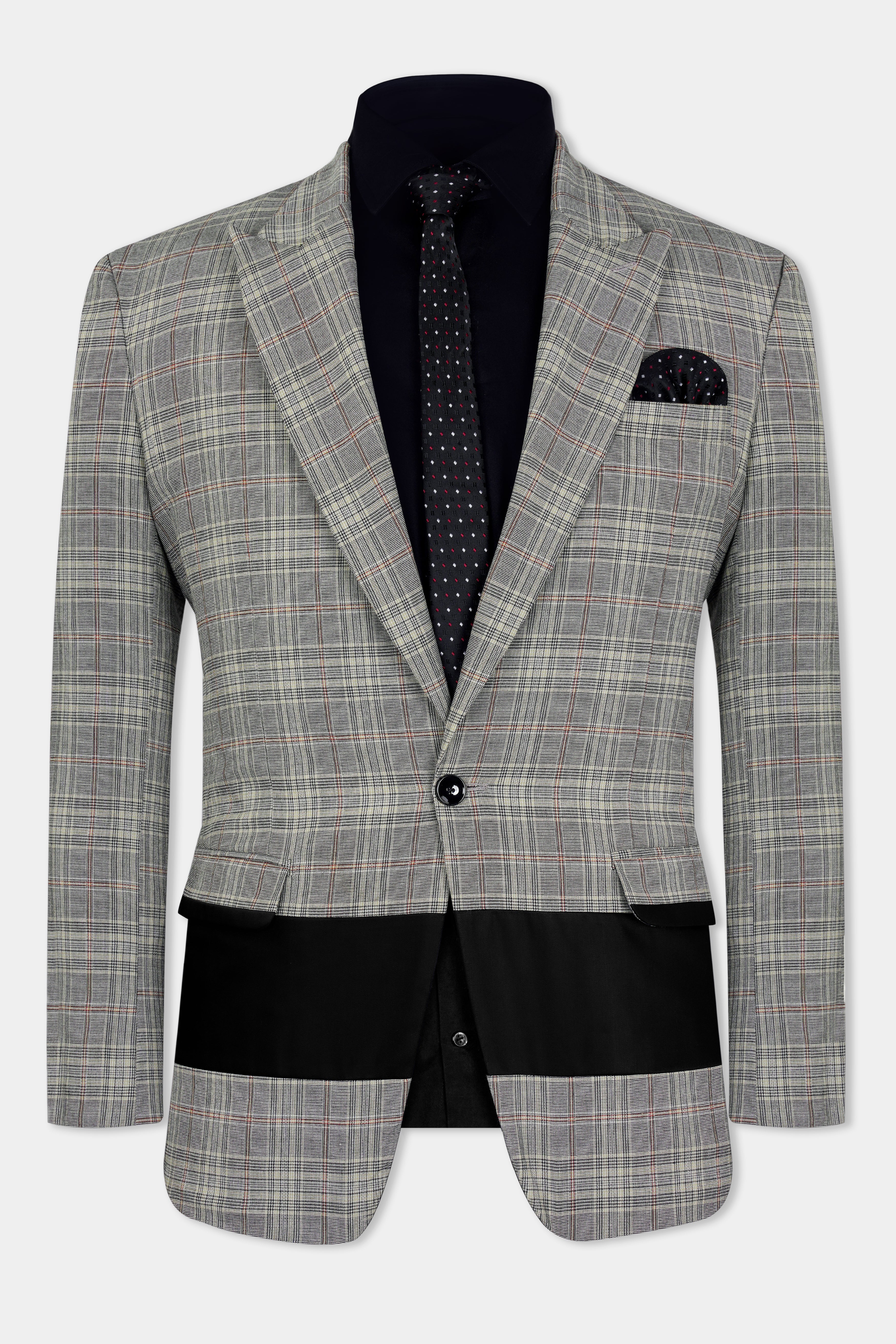 Chalice Gray Plaid and Black Wool Rich Designer Suit ST2928-SBP-D73-36, ST2928-SBP-D73-38, ST2928-SBP-D73-40, ST2928-SBP-D73-42, ST2928-SBP-D73-44, ST2928-SBP-D73-46, ST2928-SBP-D73-48, ST2928-SBP-D73-50, ST2928-SBP-D73-52, ST2928-SBP-D73-54, ST2928-SBP-D73-56, ST2928-SBP-D73-58, ST2928-SBP-D73-60