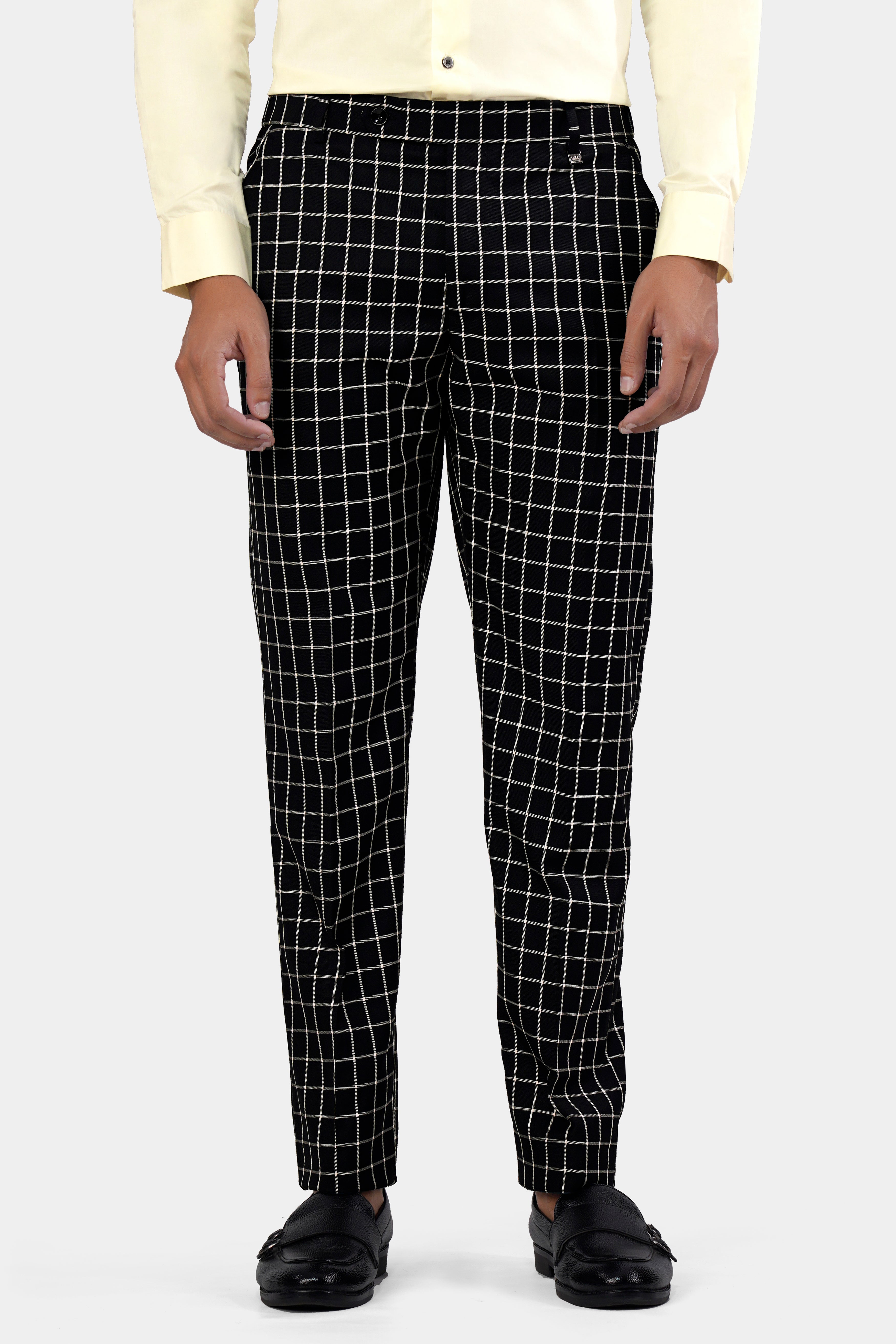 Jade Black and White Checkered Wool Rich Double Breasted Suit ST2932-DB-36, ST2932-DB-38, ST2932-DB-40, ST2932-DB-42, ST2932-DB-44, ST2932-DB-46, ST2932-DB-48, ST2932-DB-50, ST2932-DB-52, ST2932-DB-54, ST2932-DB-56, ST2932-DB-58, ST2932-DB-60