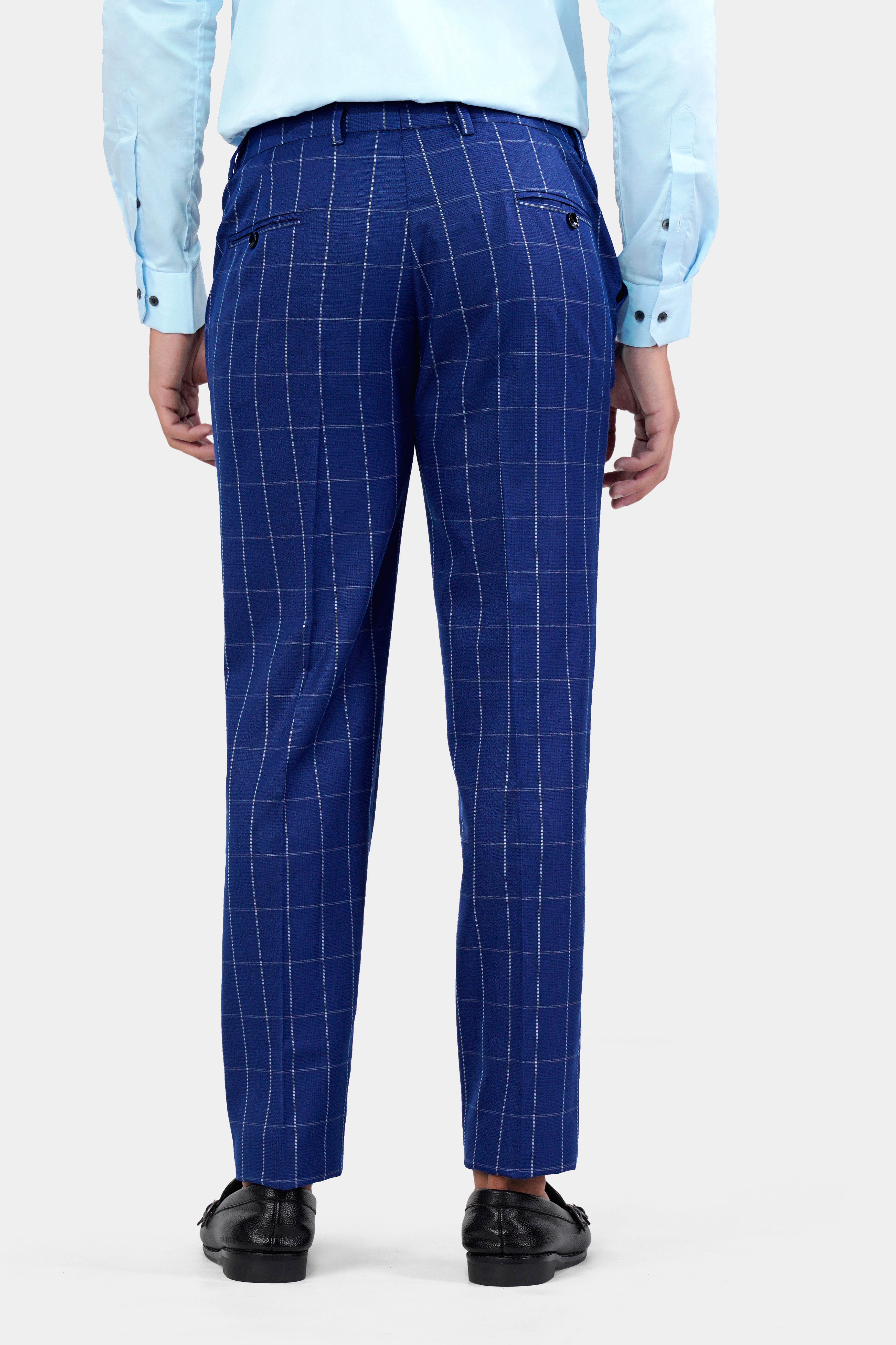 Lapis Blue Windowpane Wool Rich Double Breasted Suit ST2940-DB-36, ST2940-DB-38, ST2940-DB-40, ST2940-DB-42, ST2940-DB-44, ST2940-DB-46, ST2940-DB-48, ST2940-DB-50, ST2940-DB-52, ST2940-DB-54, ST2940-DB-56, ST2940-DB-58, ST2940-DB-60