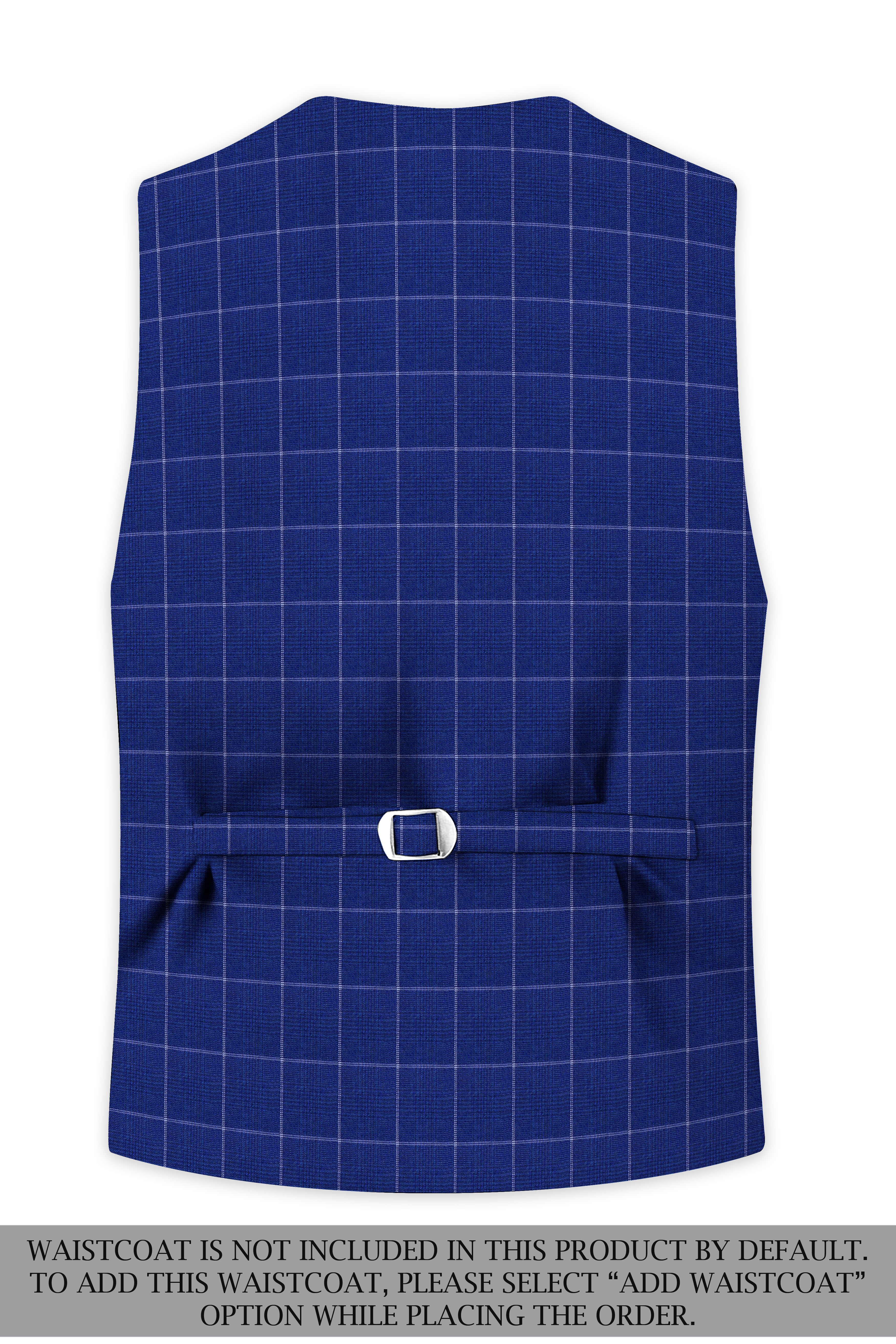 Rhino Blue Windowpane Wool Rich Double Breasted Suit