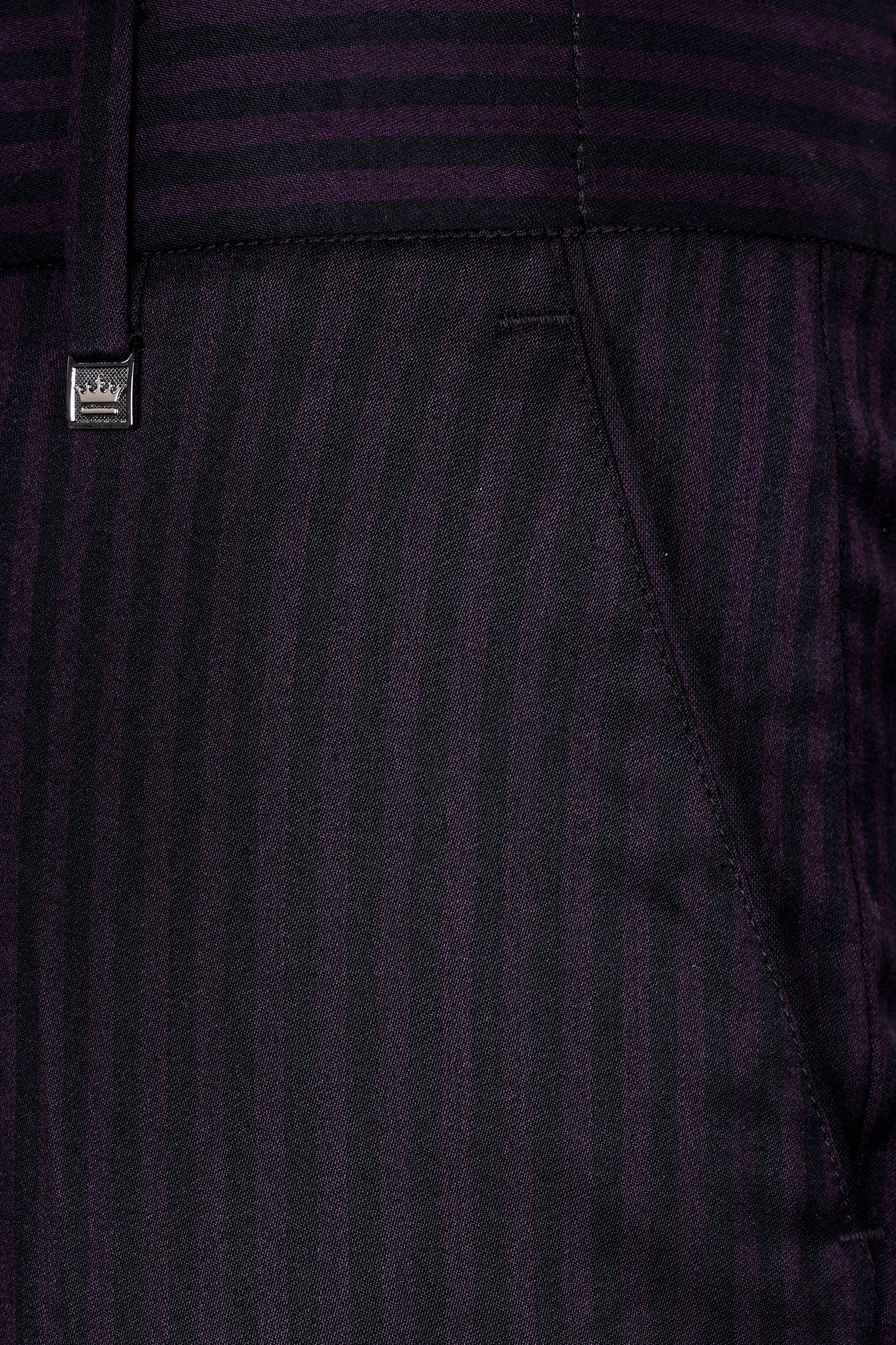 Bleached Purple Striped and Antique Brown Wool Rich Bandhgala Designer Suit ST2962-BG-D63-36, ST2962-BG-D63-38, ST2962-BG-D63-40, ST2962-BG-D63-42, ST2962-BG-D63-44, ST2962-BG-D63-46, ST2962-BG-D63-48, ST2962-BG-D63-50, ST2962-BG-D63-52, ST2962-BG-D63-54, ST2962-BG-D63-56, ST2962-BG-D63-58, ST2962-BG-D63-60