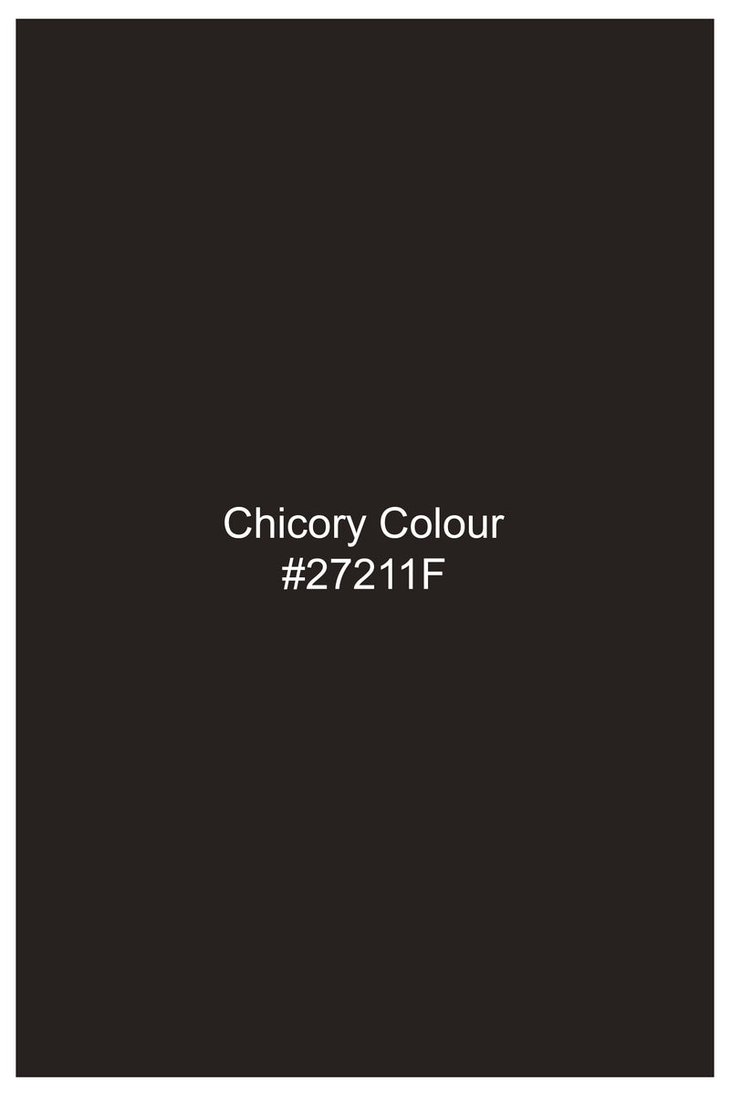 Chicory Brown Windowpane Wool Rich Suit