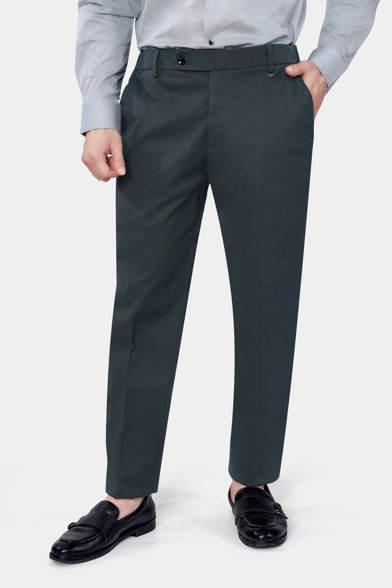 Gunmetal Gray Premium Cotton Single Breasted Suit