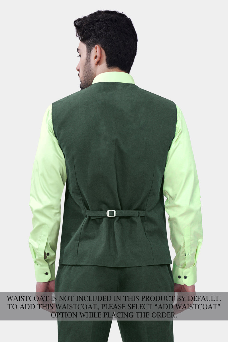 Fern Green Premium Cotton Double Breasted Suit