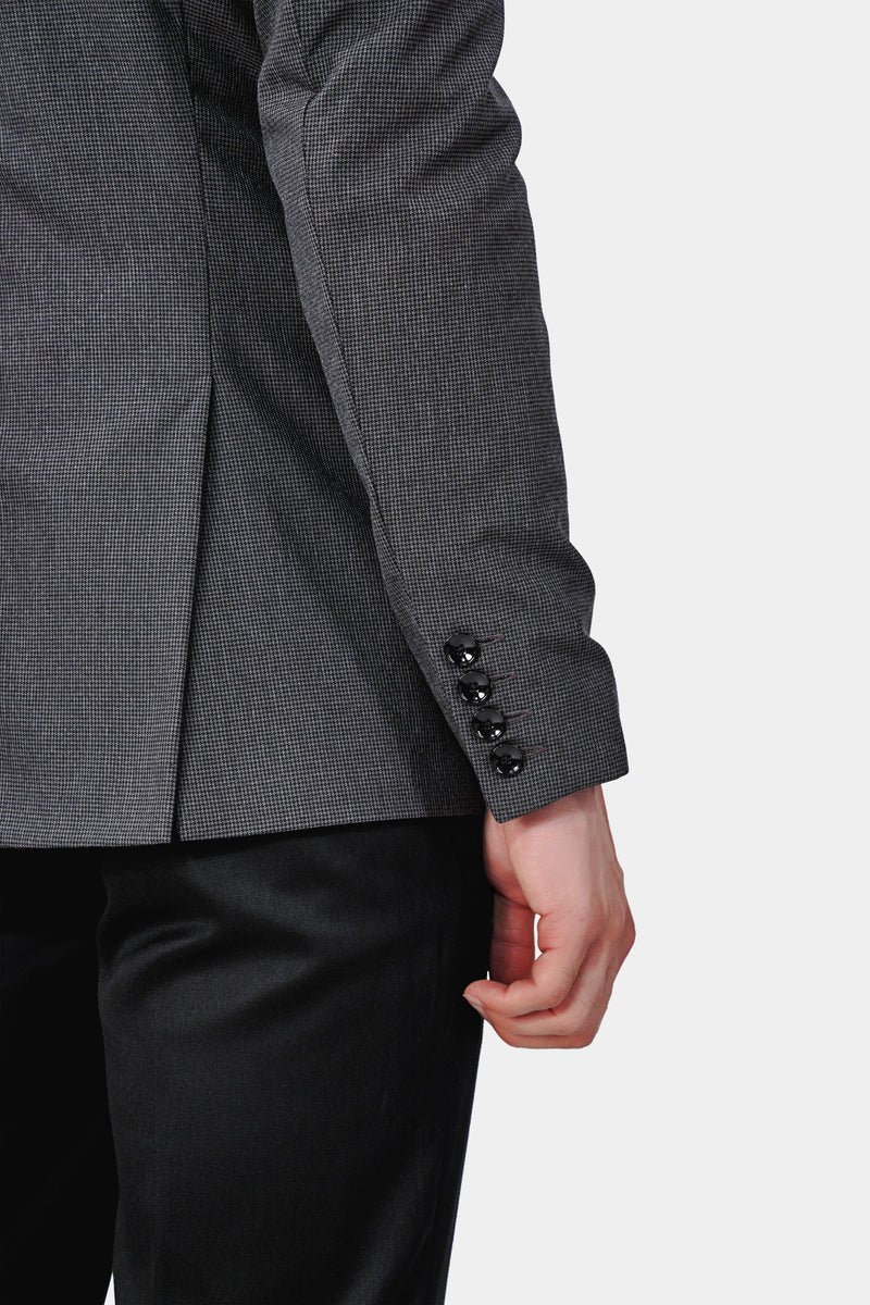 Gunmetal Gray Houndstooth Wool Rich Suit