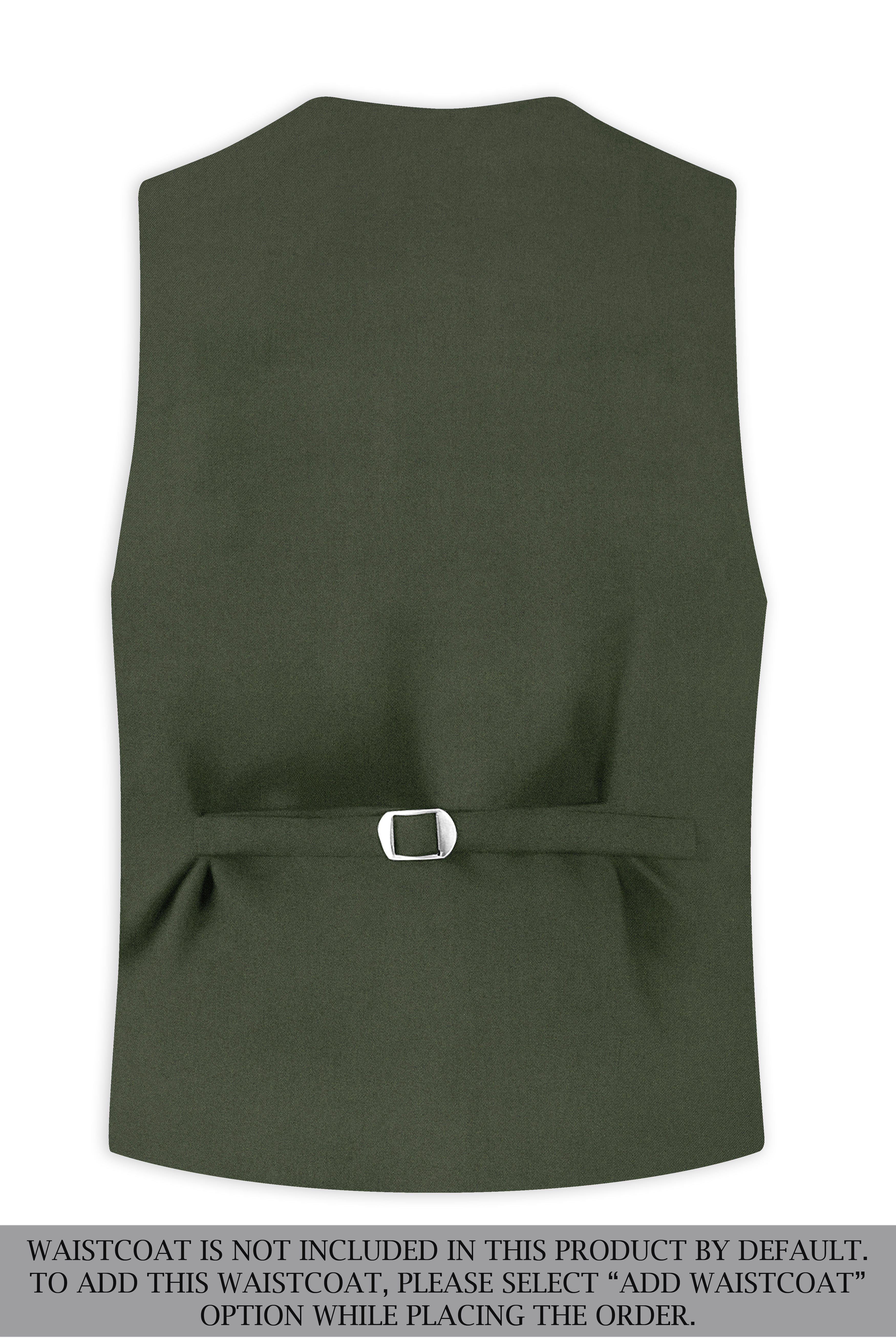 Artichoke Green Wool Rich Double Breasted Suit