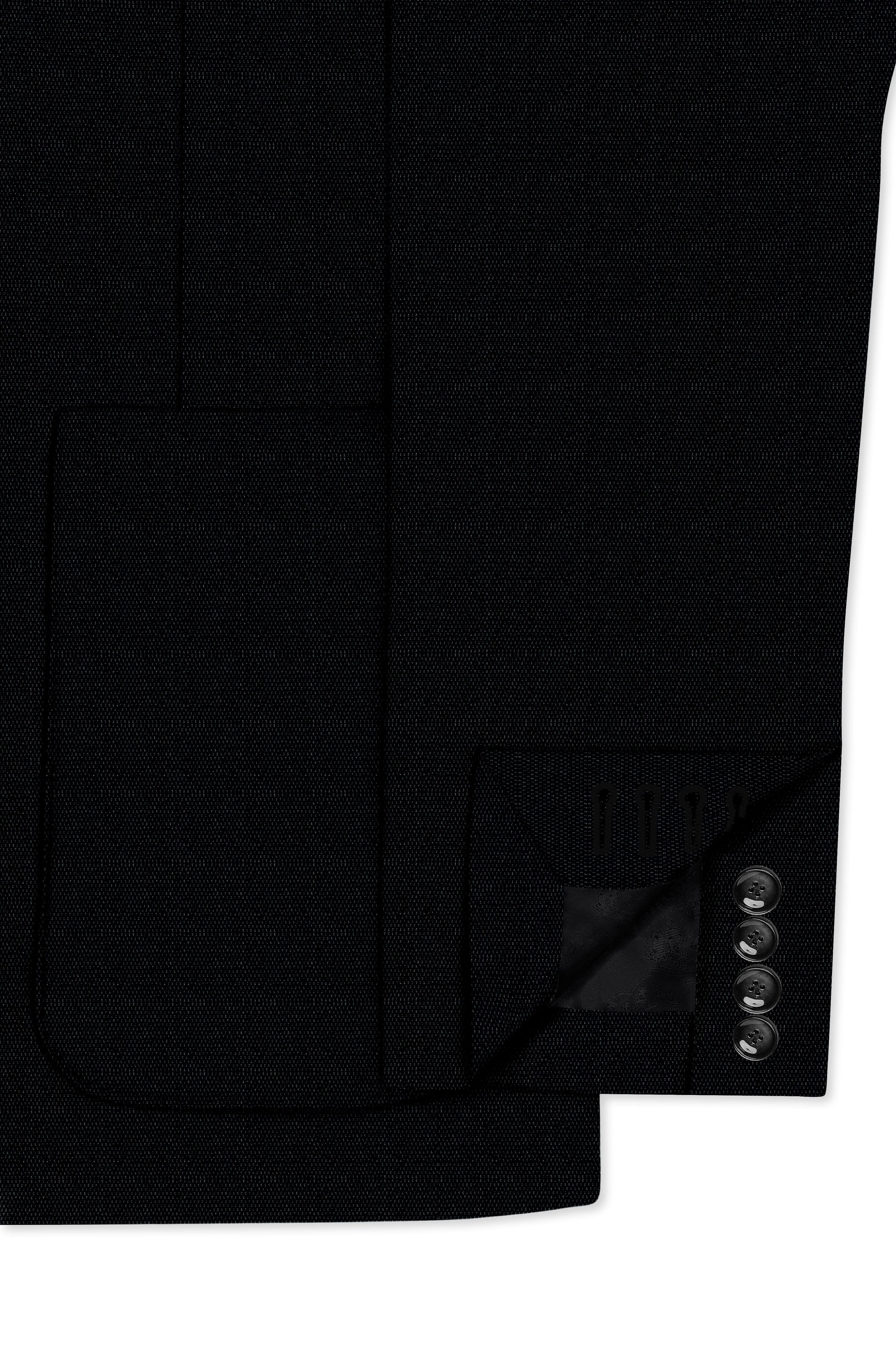Jade Black Wool Rich Single Breasted Suit