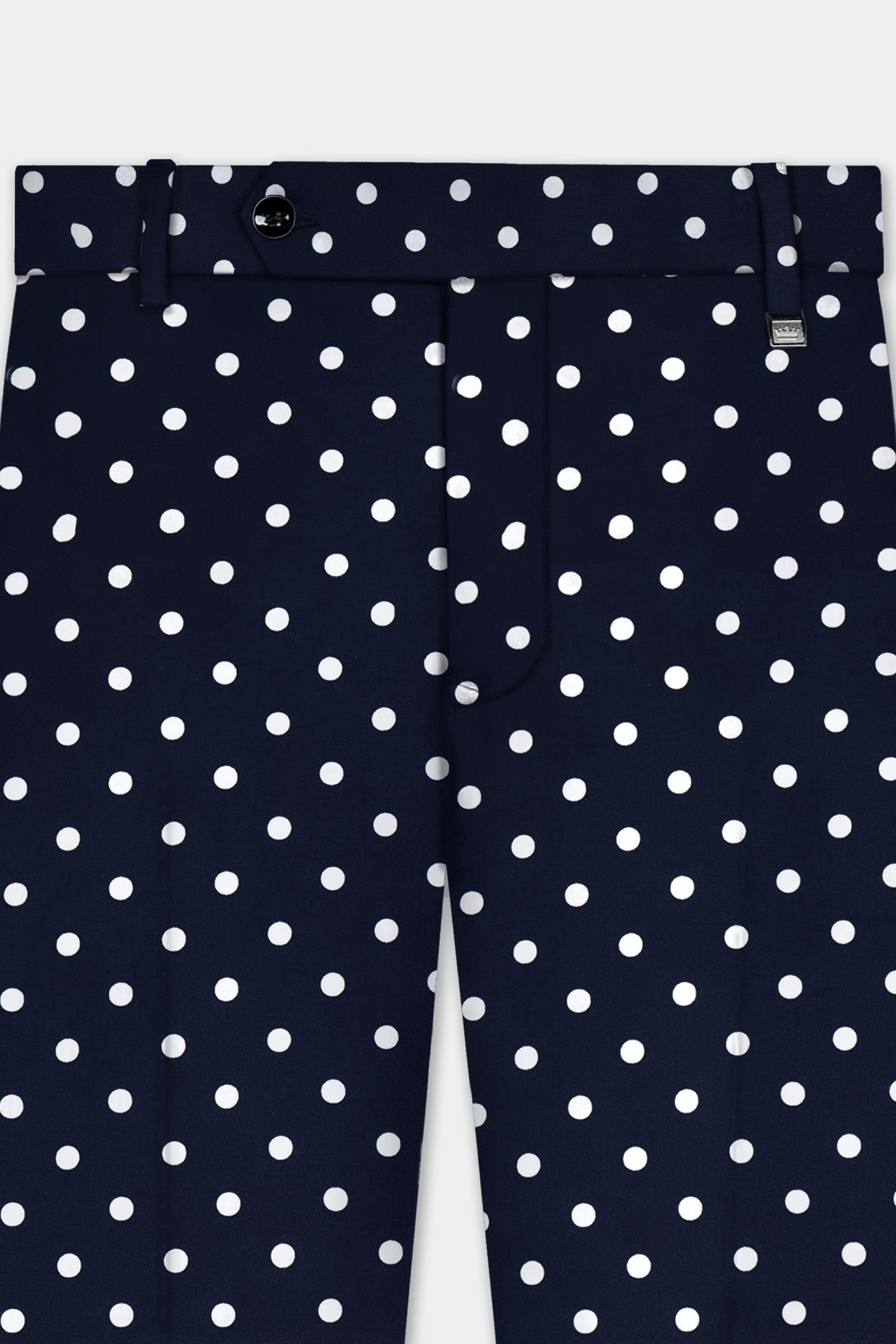 Nile Blue Polka Dotted Premium Cotton Suit