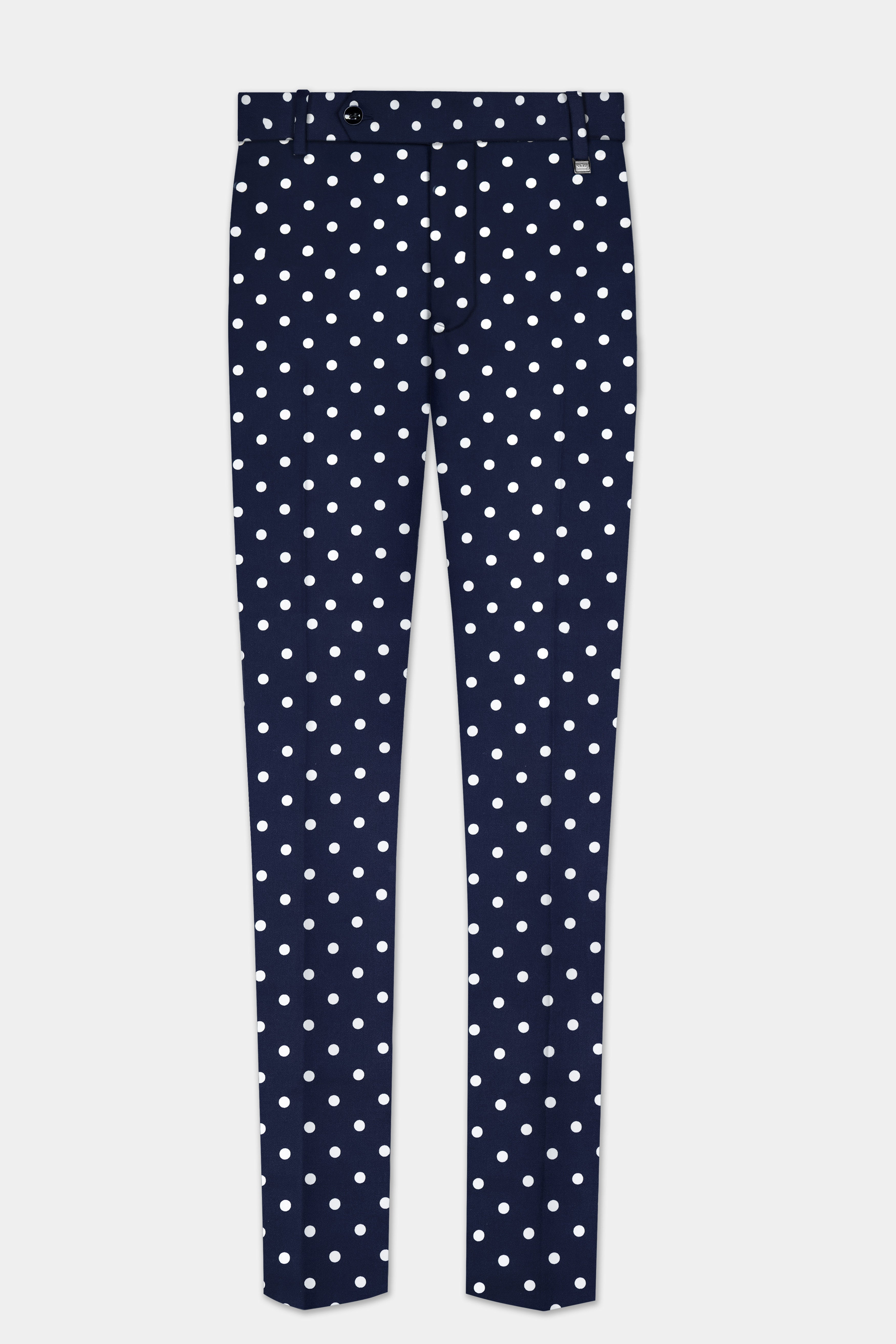 Nile Blue Polka Dotted Premium Cotton Suit