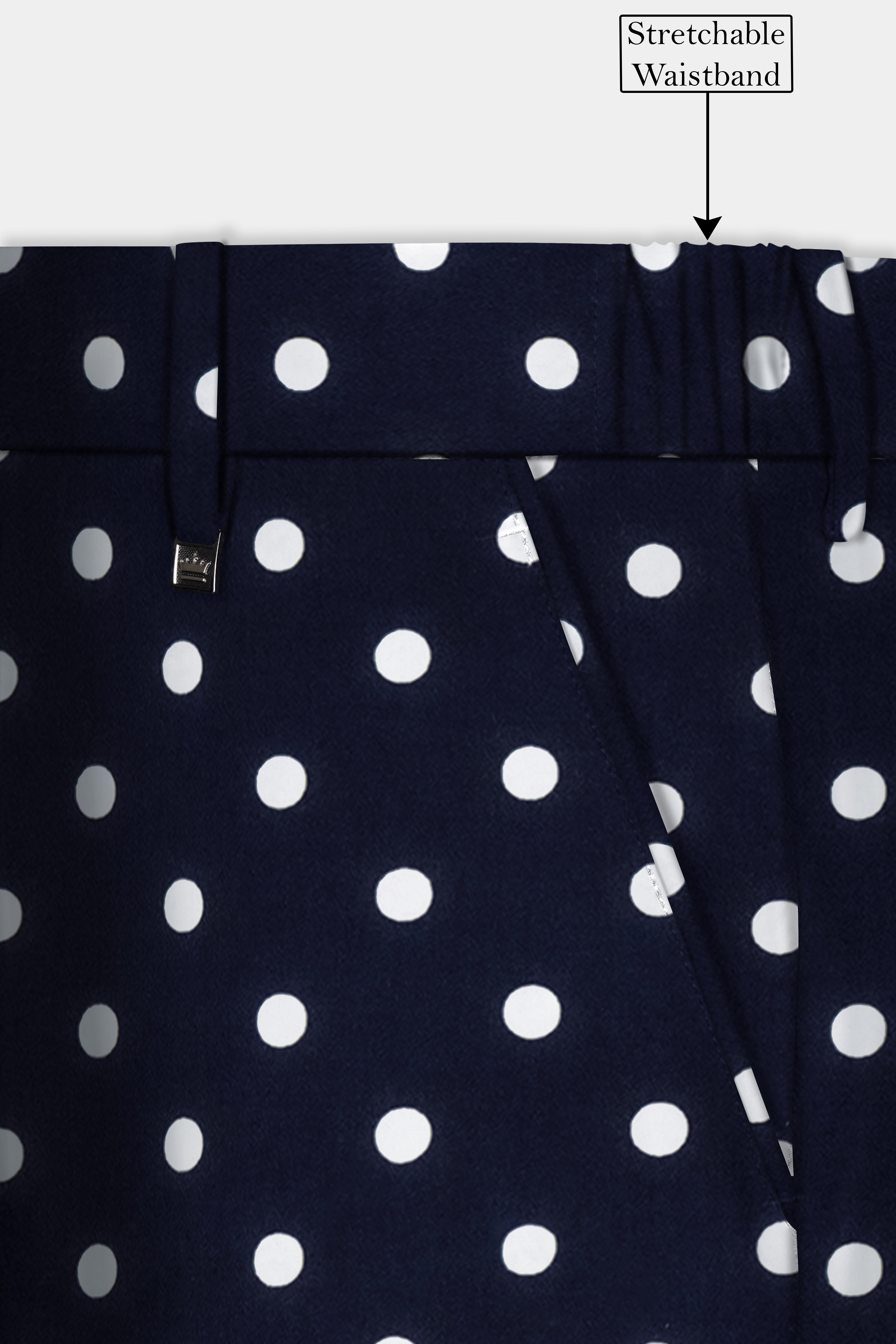 Nile Blue Polka Dotted Premium Cotton Suit