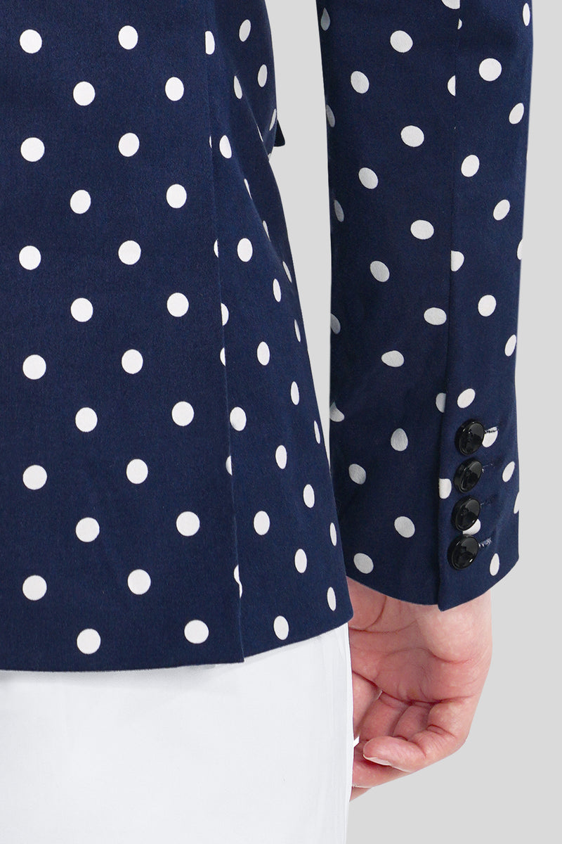 Nile Blue Polka Dotted Premium Cotton Suit
