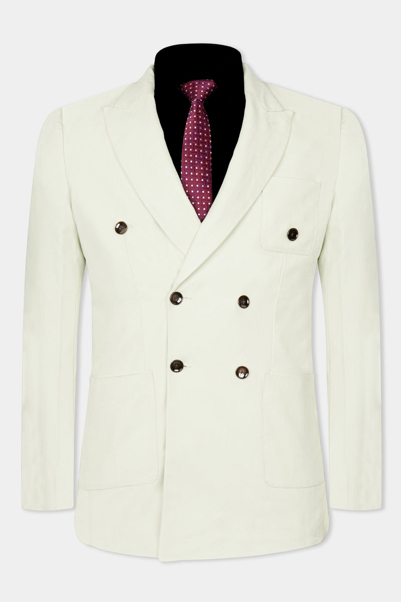 Timberwolf Cream Premium Cotton Double Breasted Sports Suit