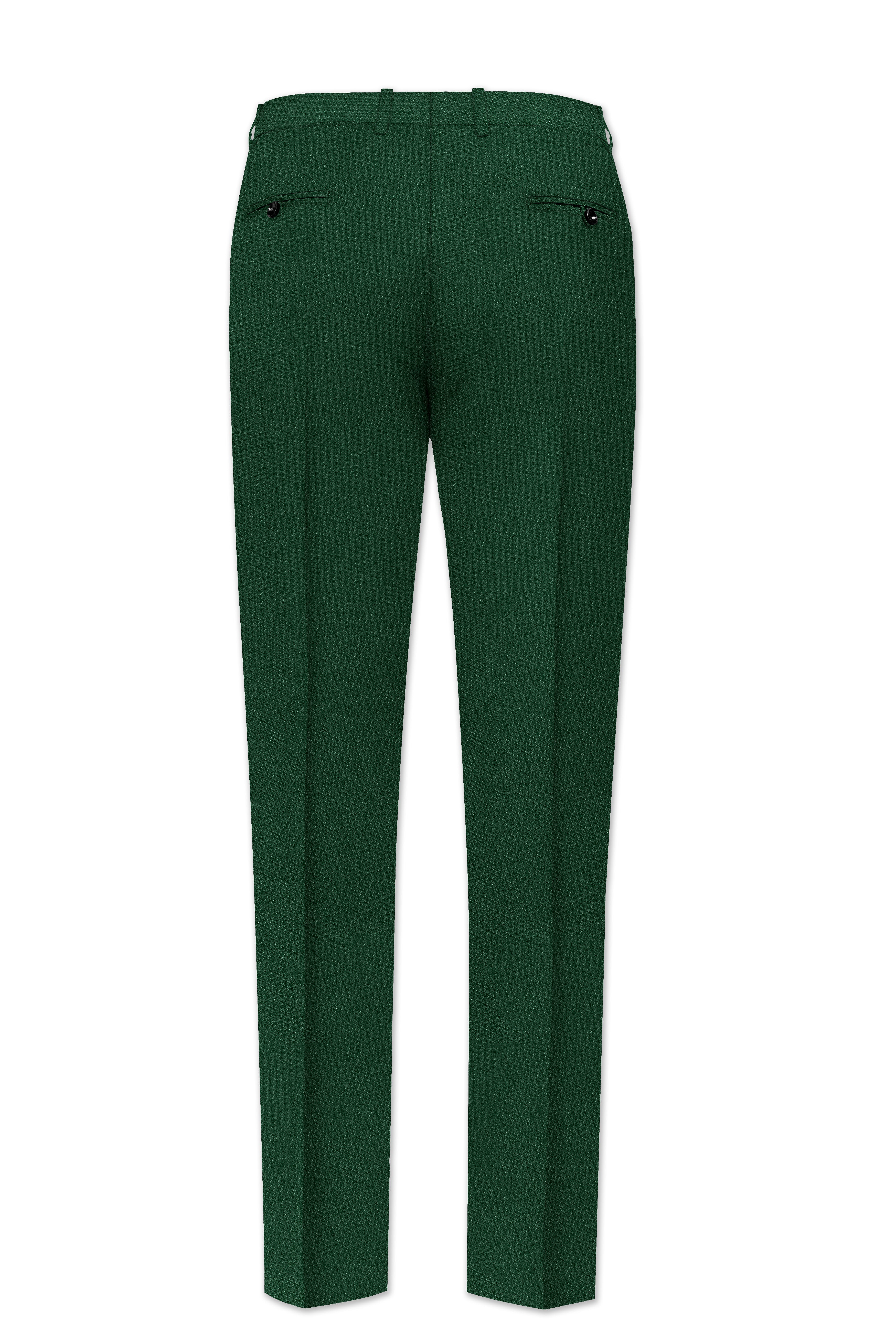 Basil Green Wool Rich Double-Breasted Suit