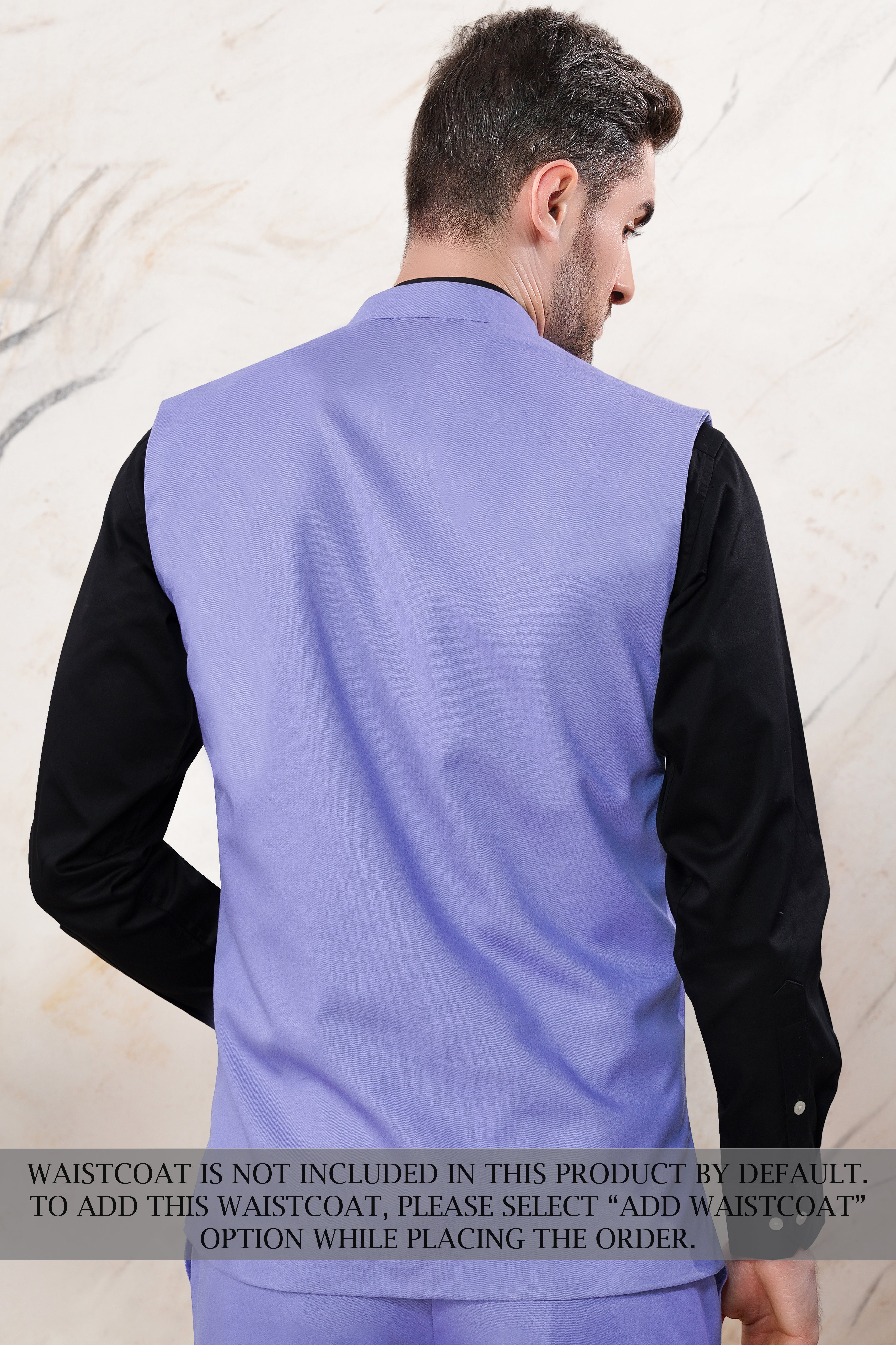 Chetwode Purple Cross Buttoned Premium Cotton Bandhgala Suit