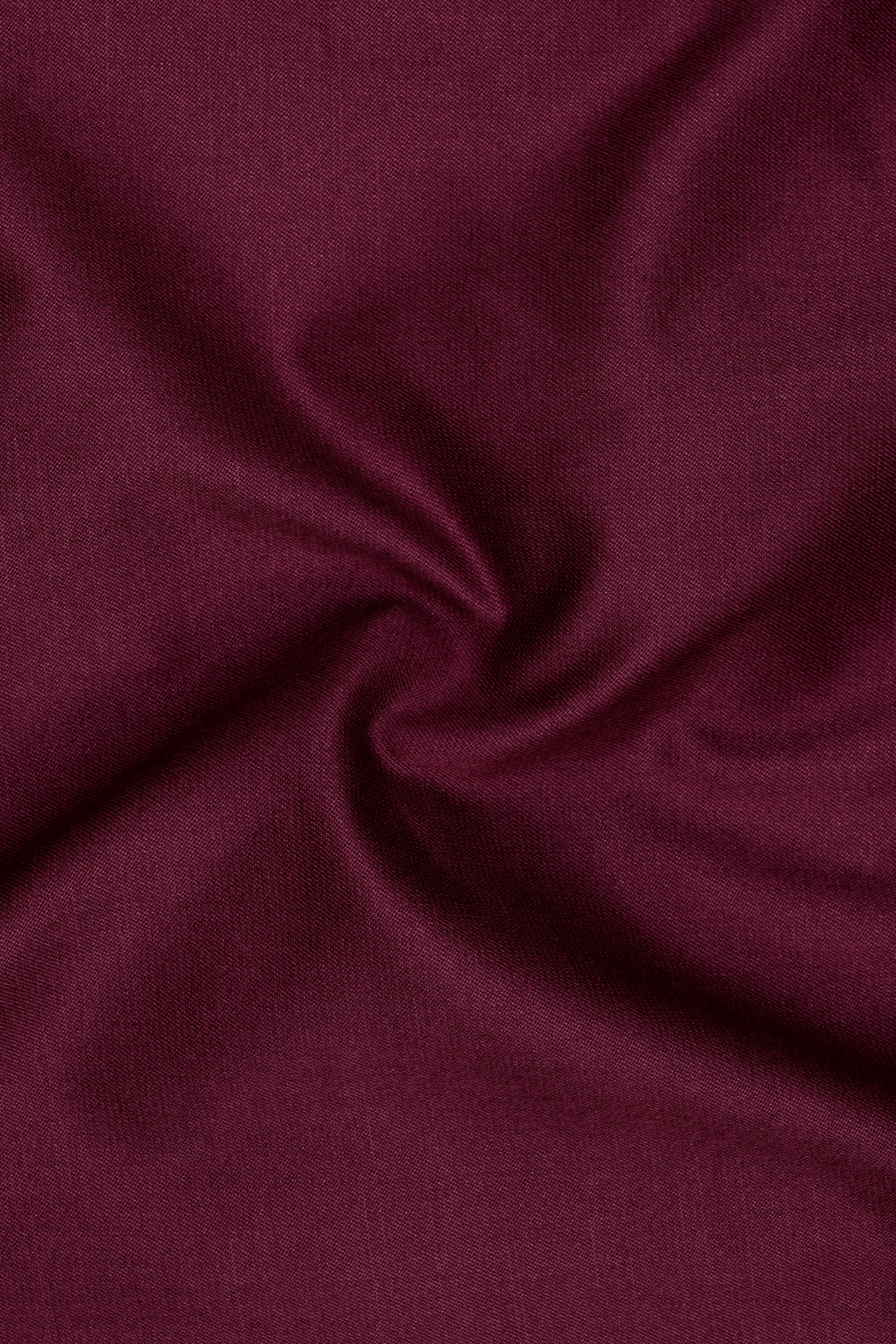 Bordeaux Maroon Cross Placket Wool Rich Bandhgala Suit