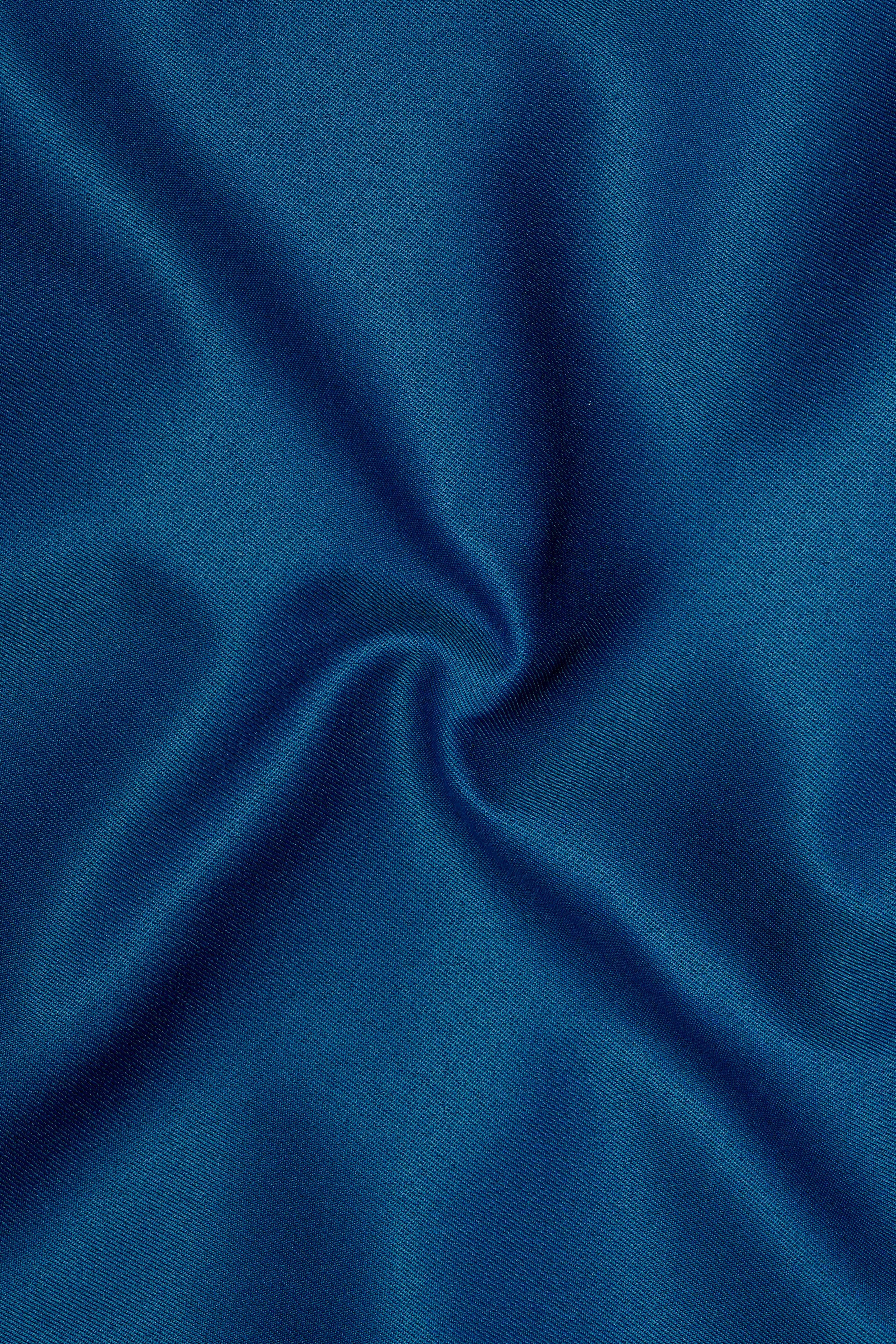 Calypso Blue Wool Rich Tuxedo Suit