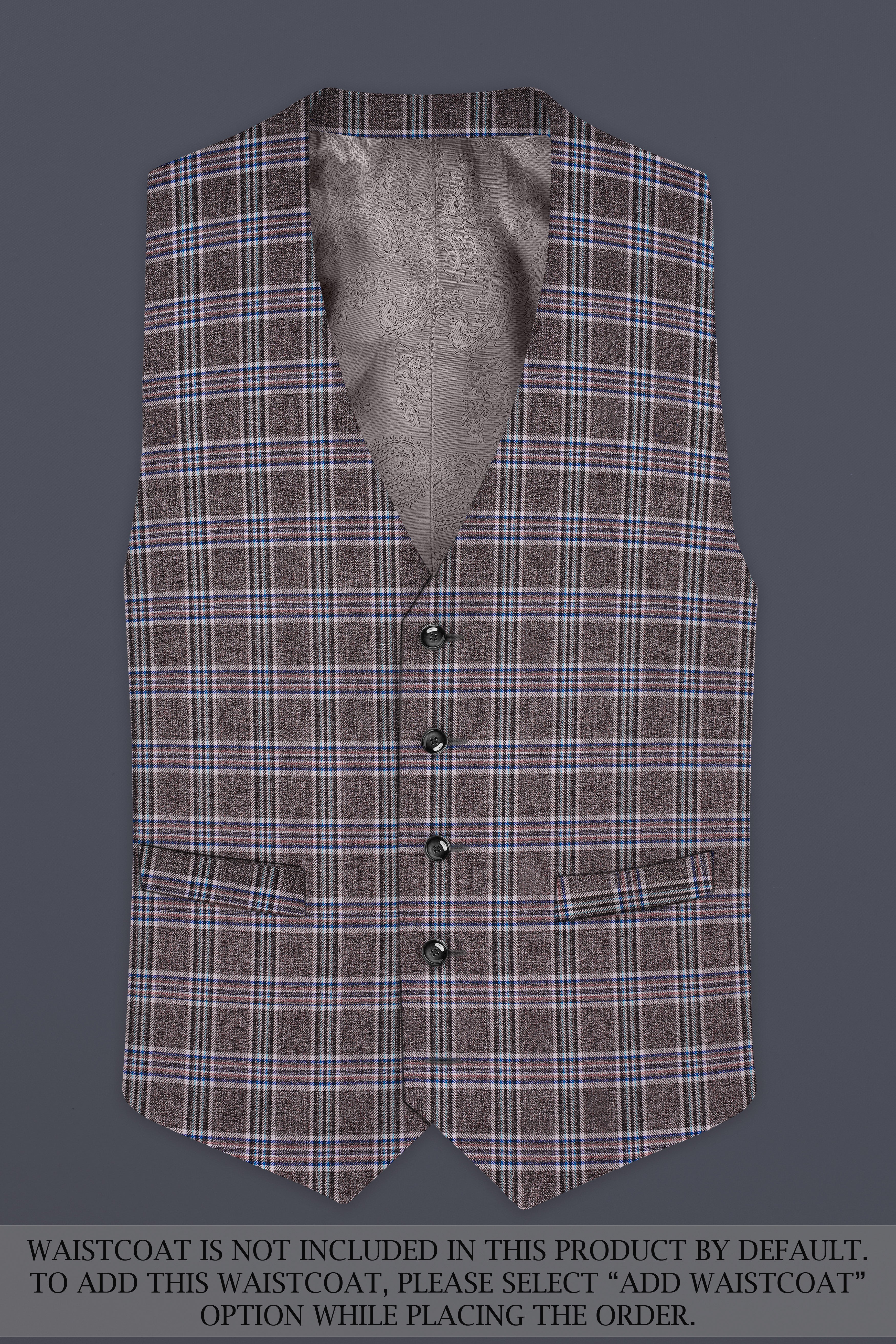 Ironside Gray and Cloud Burst Blue Plaid Wool Rich Double Breasted Suit