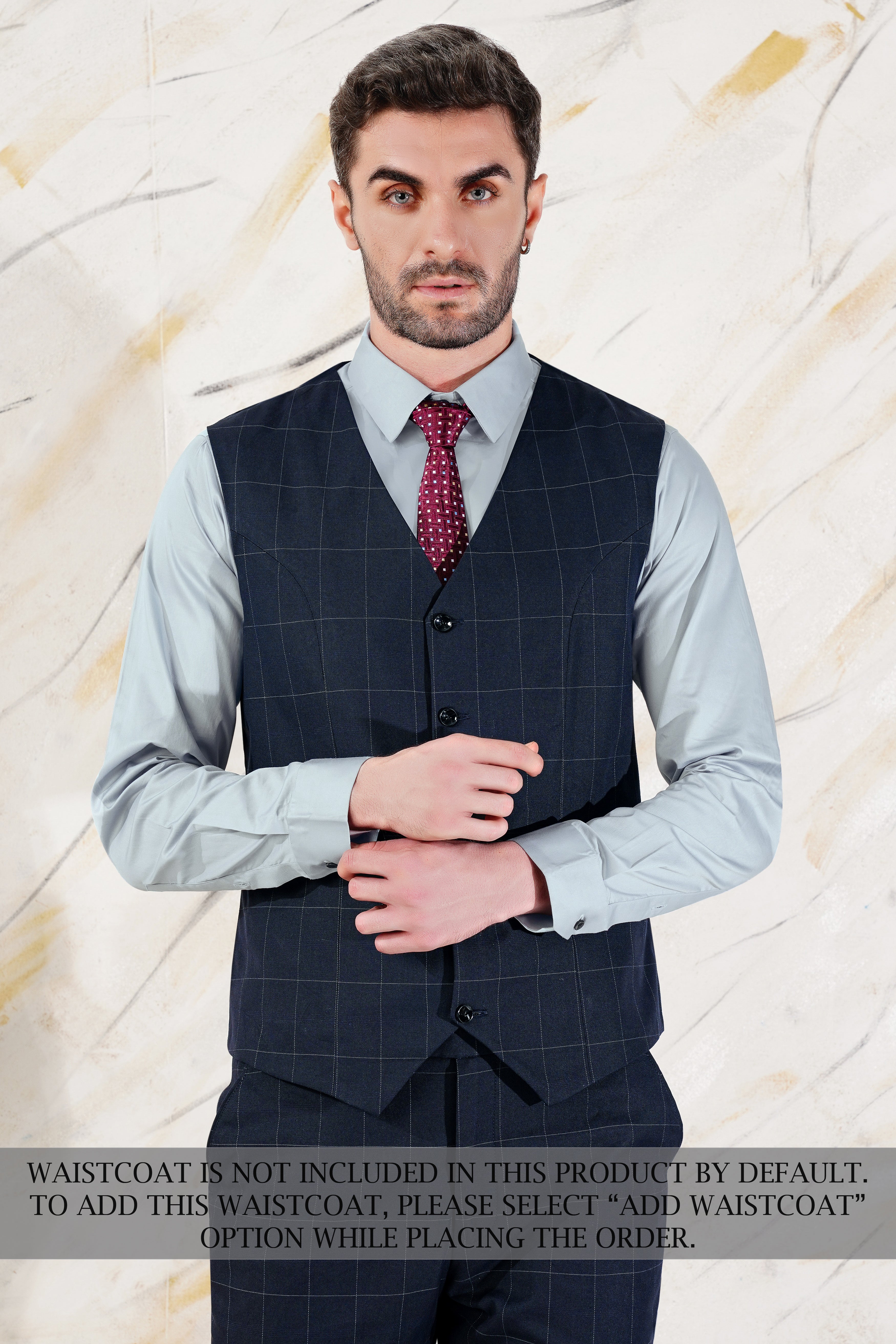 Ebony Blue Windowpane Premium Cotton Double Breasted Suit ST3074-DB-36, ST3074-DB-38, ST3074-DB-40, ST3074-DB-42, ST3074-DB-44, ST3074-DB-46, ST3074-DB-48, ST3074-DB-50, ST3074-DB-52, ST3074-DB-54, ST3074-DB-56, ST3074-DB-58, ST3074-DB-60