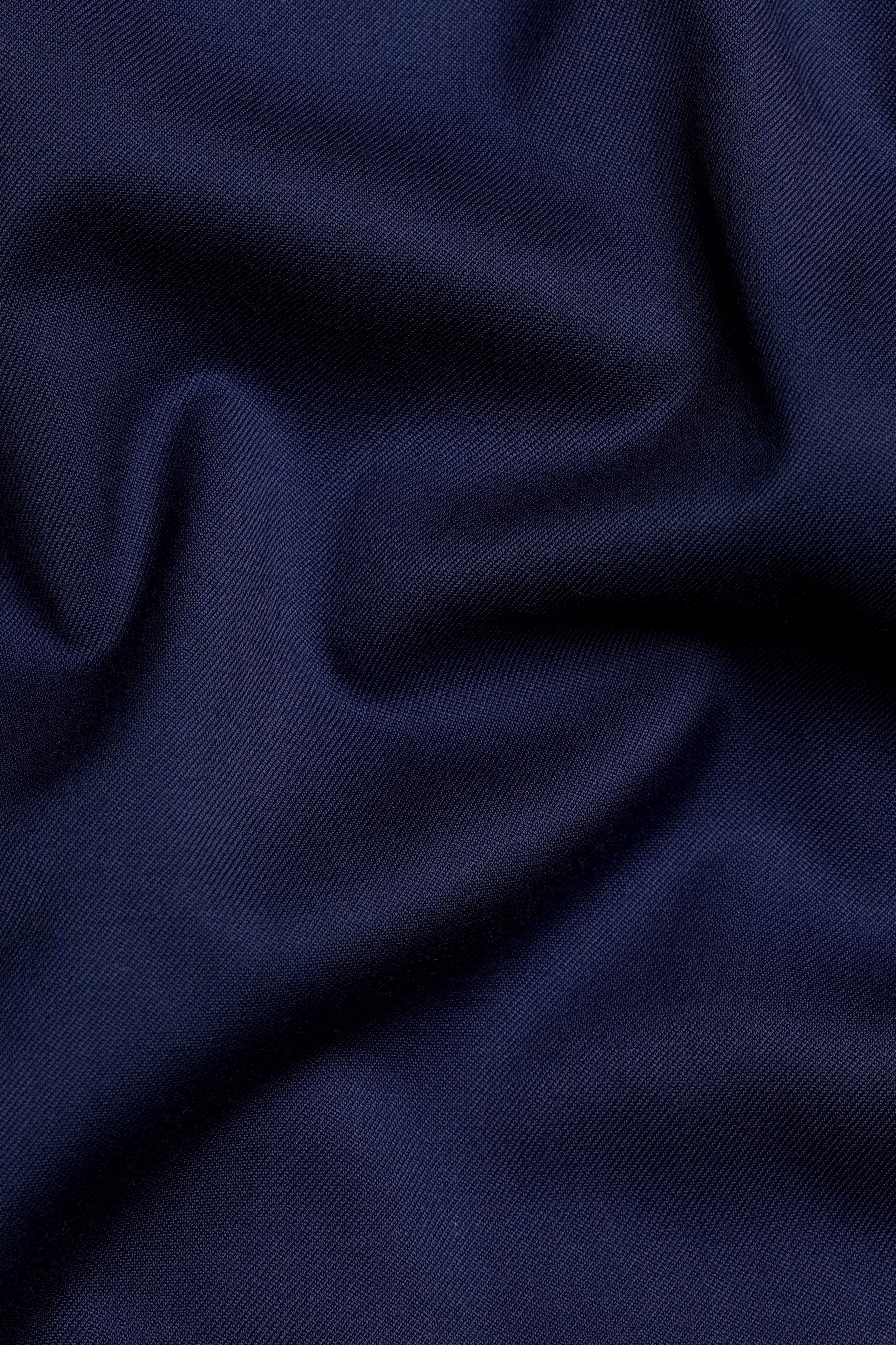 Cinder Blue Wool Rich Double Breasted Sports Suit