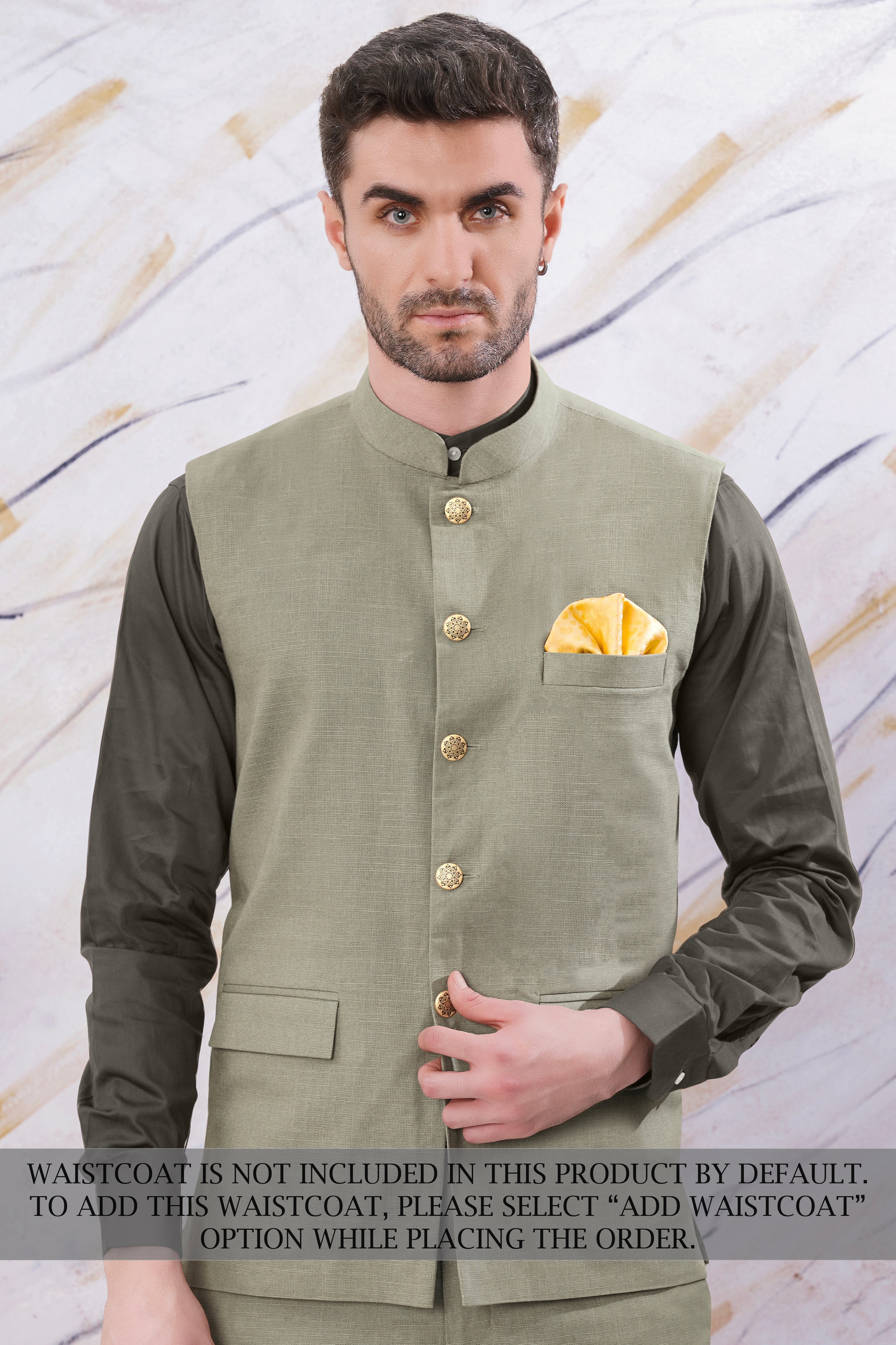 Lemon Grass Green Premium Cotton Cross Buttoned Bandhgala Suit ST3099-CBG-36, ST3099-CBG-38, ST3099-CBG-40, ST3099-CBG-42, ST3099-CBG-44, ST3099-CBG-46, ST3099-CBG-48, ST3099-CBG-50, ST3099-CBG-52, ST3099-CBG-54, ST3099-CBG-56, ST3099-CBG-58, ST3099-CBG-60