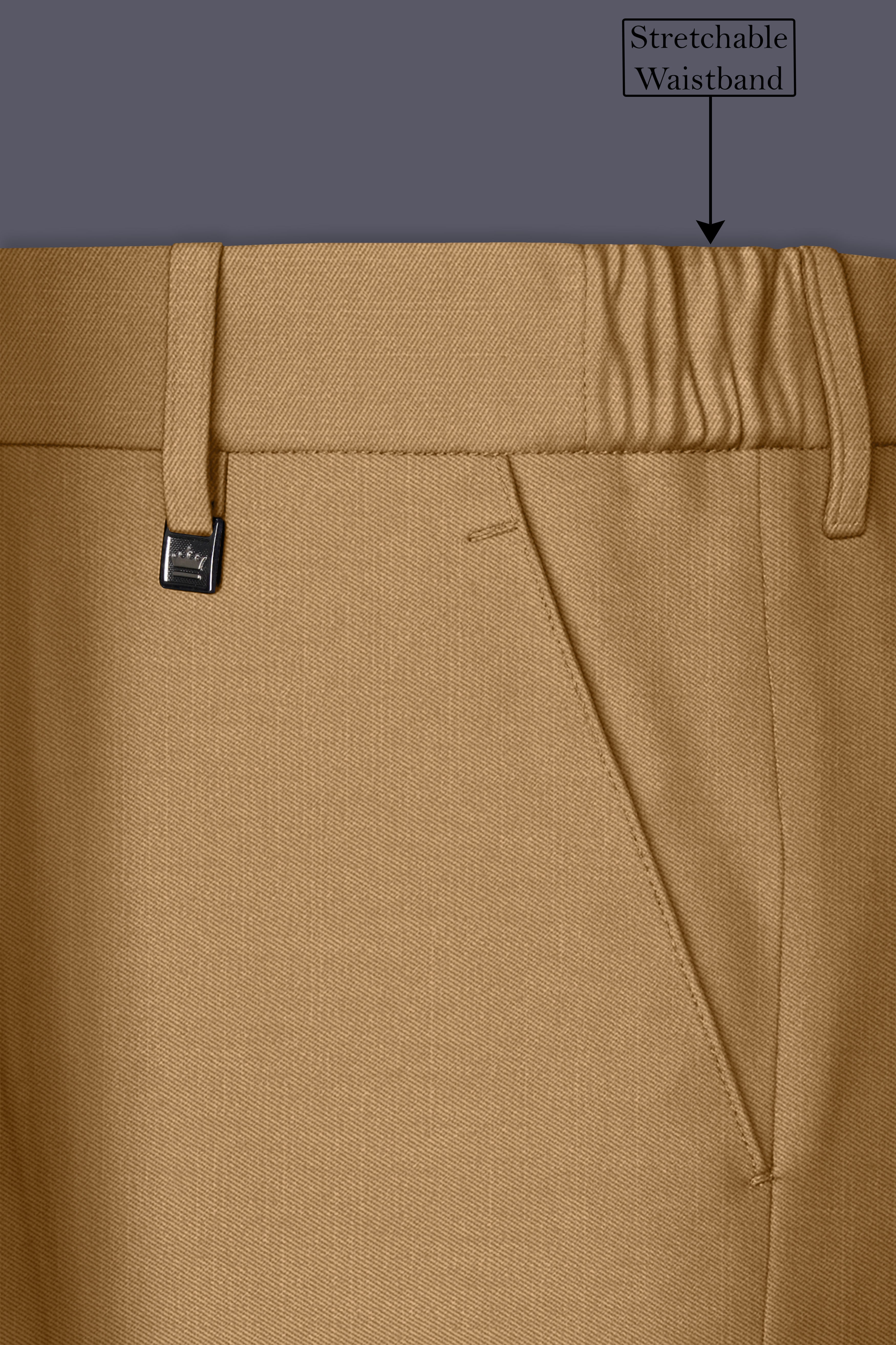 Twine Beige Wool Rich Double Breasted Suit