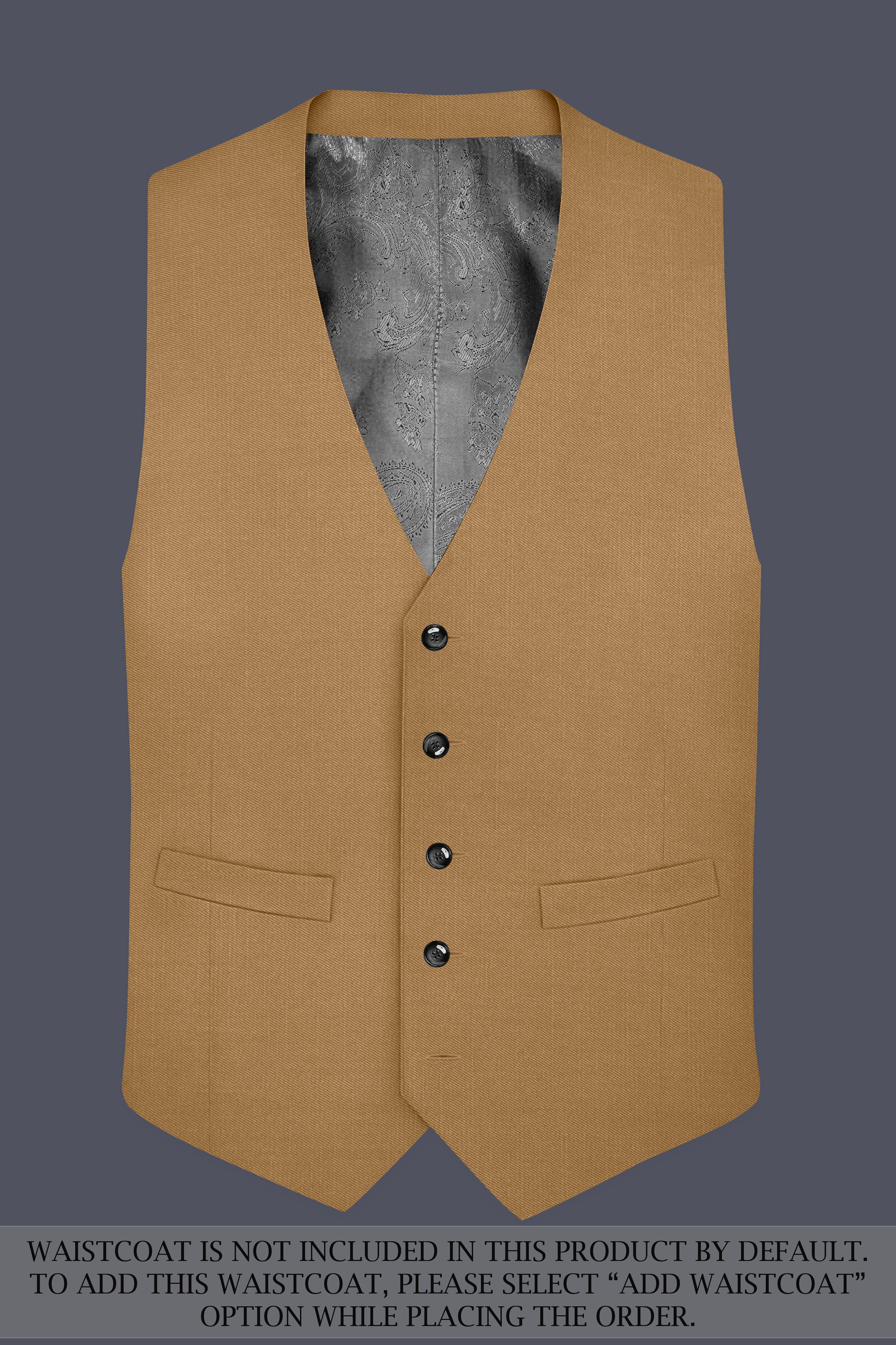 Twine Beige Wool Rich Double Breasted Suit