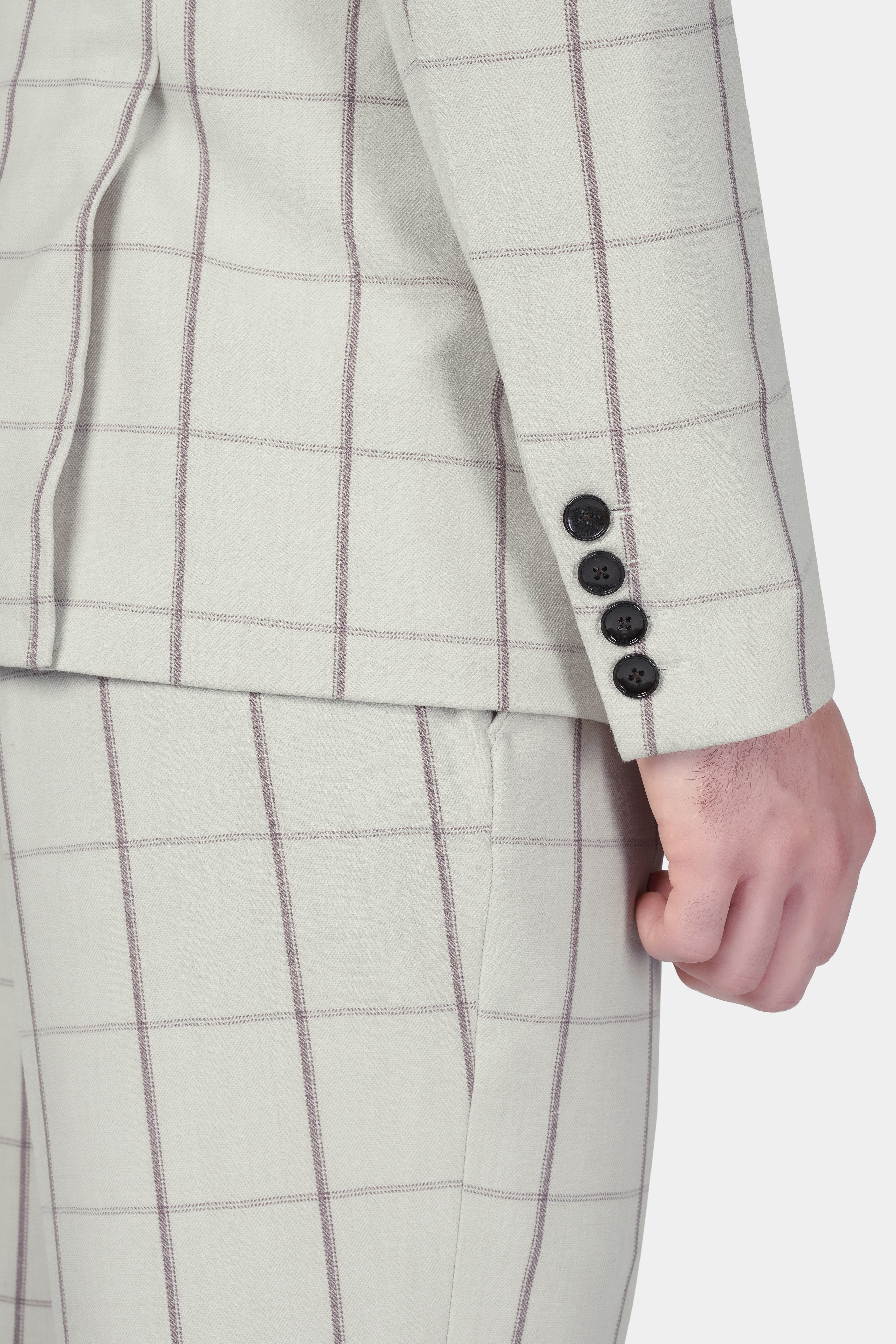 Iron Cream Windowpane Wool Rich Double Breasted Suit ST3116-DB-36, ST3116-DB-38, ST3116-DB-40, ST3116-DB-42, ST3116-DB-44, ST3116-DB-46, ST3116-DB-48, ST3116-DB-50, ST3116-DB-52, ST3116-DB-54, ST3116-DB-56, ST3116-DB-58, ST3116-DB-60