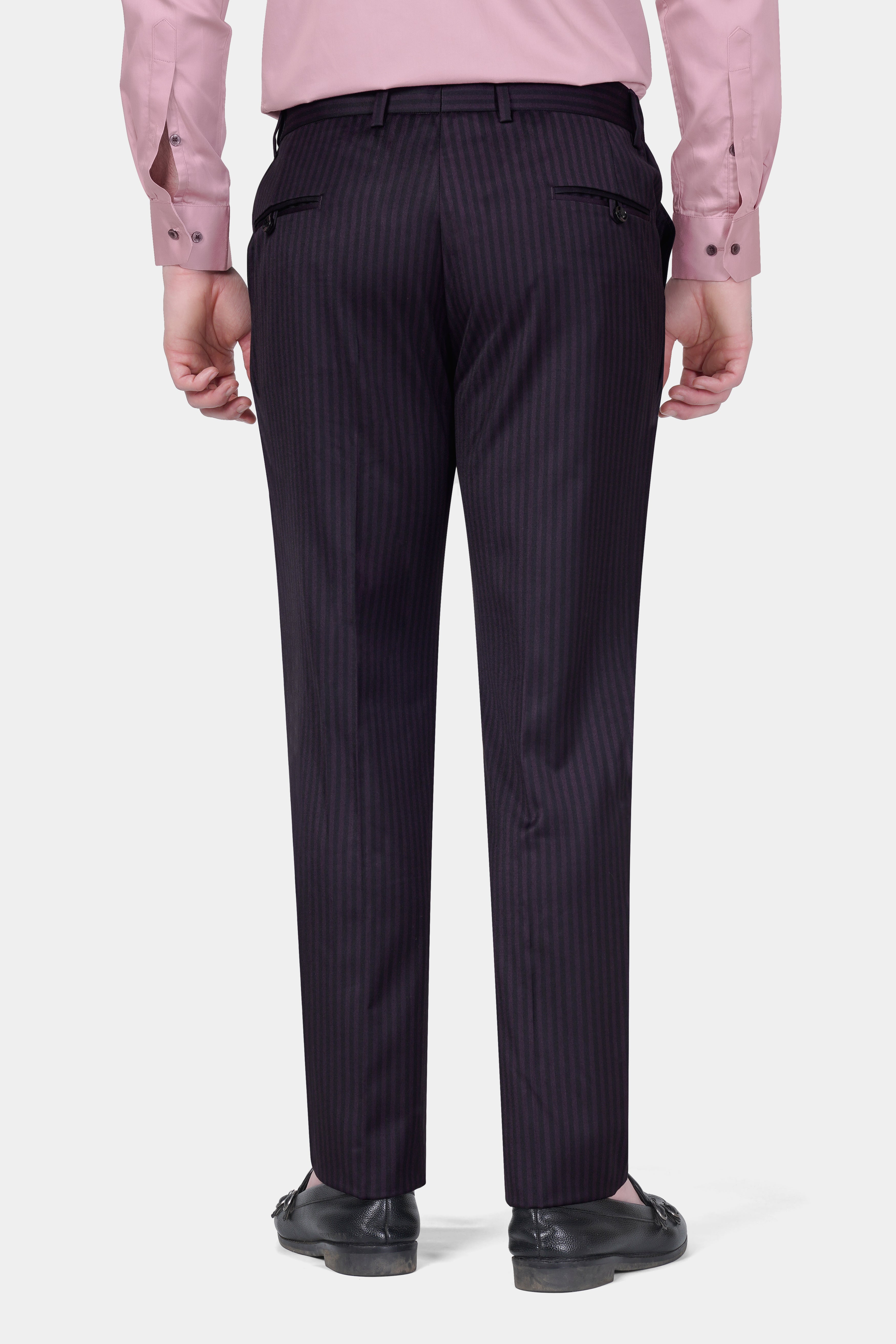 Imperial Purple and Black Striped Wool Rich Suit ST3119-SB-36, ST3119-SB-38, ST3119-SB-40, ST3119-SB-42, ST3119-SB-44, ST3119-SB-46, ST3119-SB-48, ST3119-SB-50, ST3119-SB-52, ST3119-SB-54, ST3119-SB-56, ST3119-SB-58, ST3119-SB-60