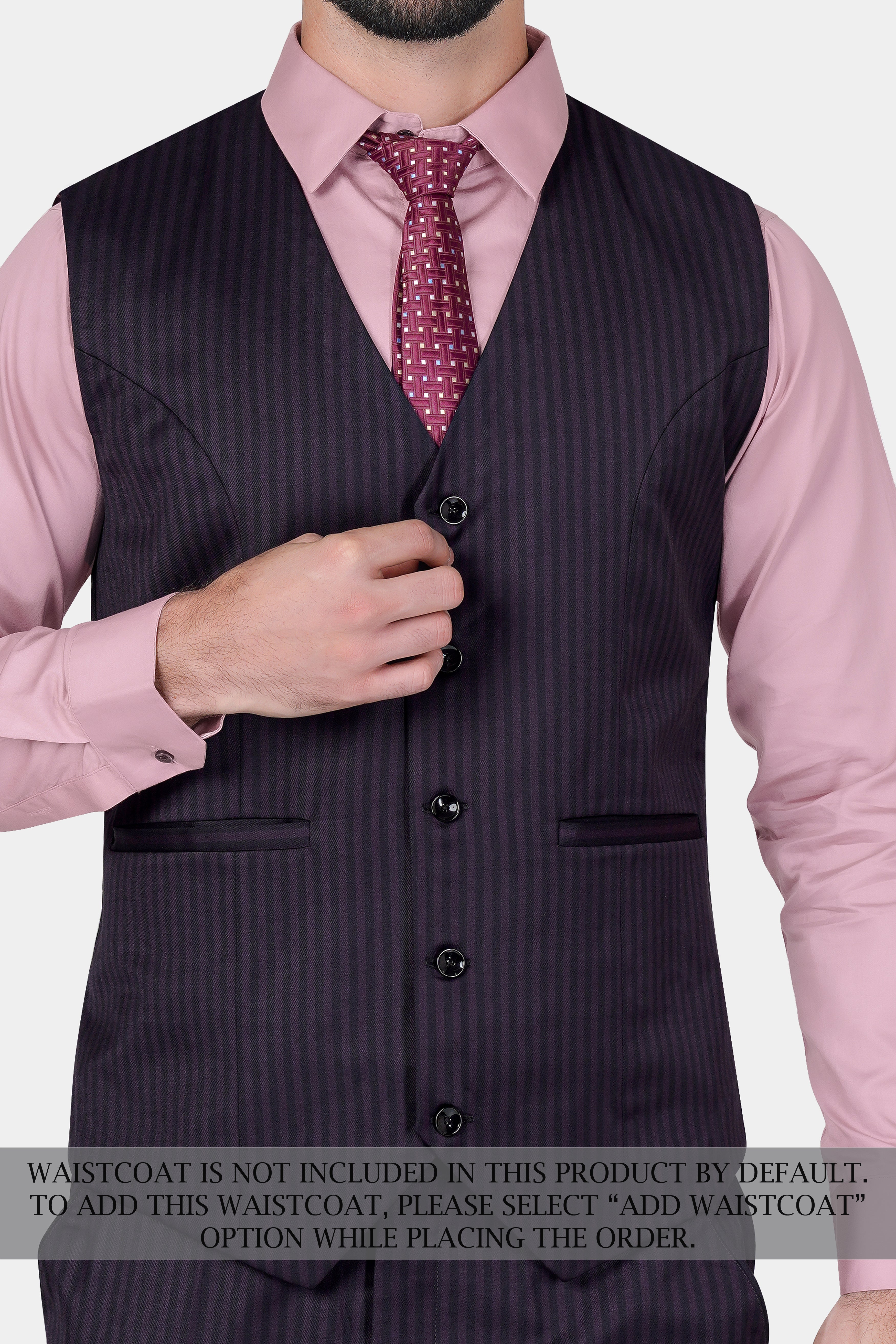 Imperial Purple and Black Striped Wool Rich Suit ST3119-SB-36, ST3119-SB-38, ST3119-SB-40, ST3119-SB-42, ST3119-SB-44, ST3119-SB-46, ST3119-SB-48, ST3119-SB-50, ST3119-SB-52, ST3119-SB-54, ST3119-SB-56, ST3119-SB-58, ST3119-SB-60