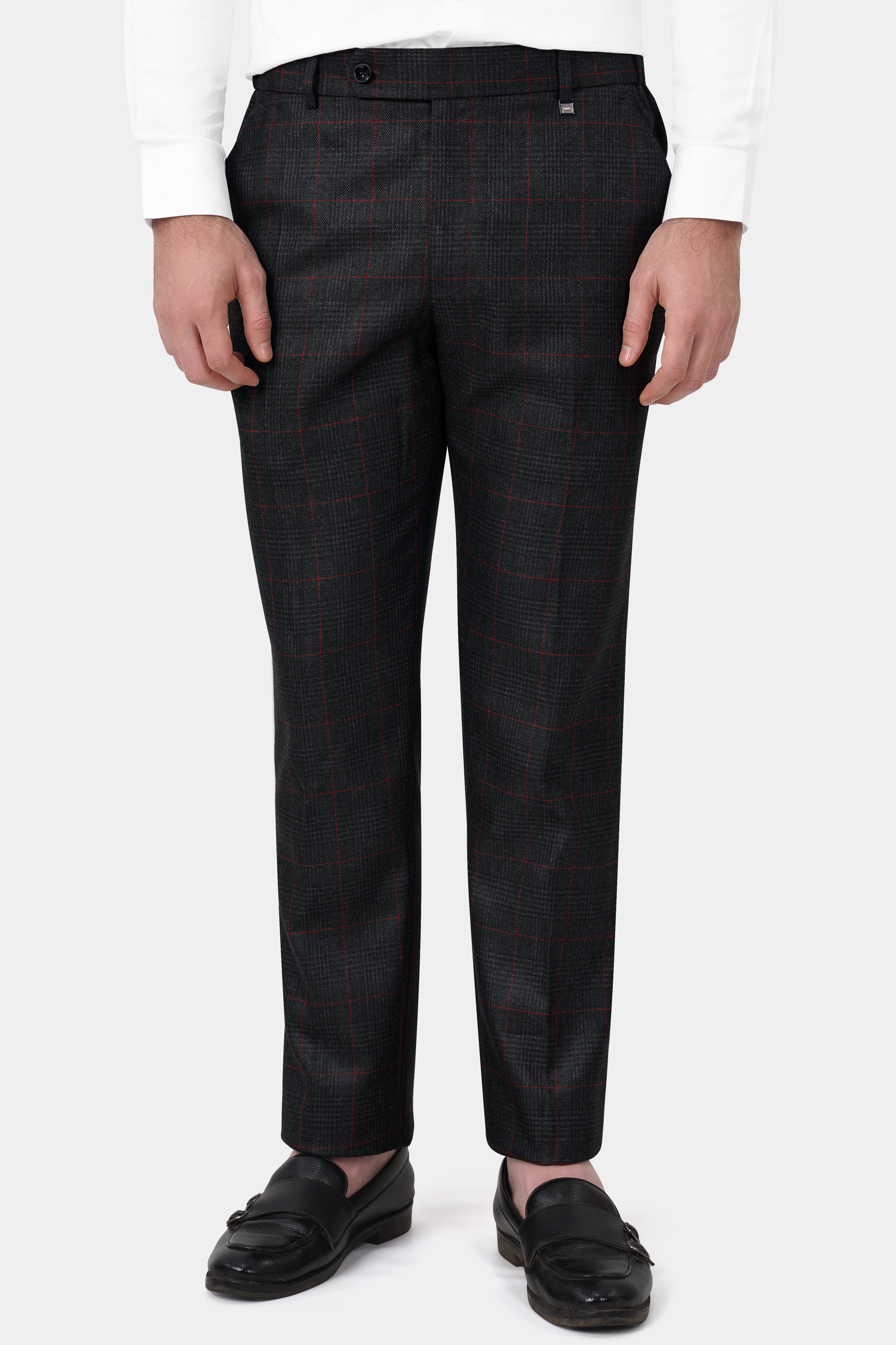 Bunker Black and Maple Red Windowpane Tweed Suit ST3124-SB-36, ST3124-SB-38, ST3124-SB-40, ST3124-SB-42, ST3124-SB-44, ST3124-SB-46, ST3124-SB-48, ST3124-SB-50, ST3124-SB-52, ST3124-SB-54, ST3124-SB-56, ST3124-SB-58, ST3124-SB-60