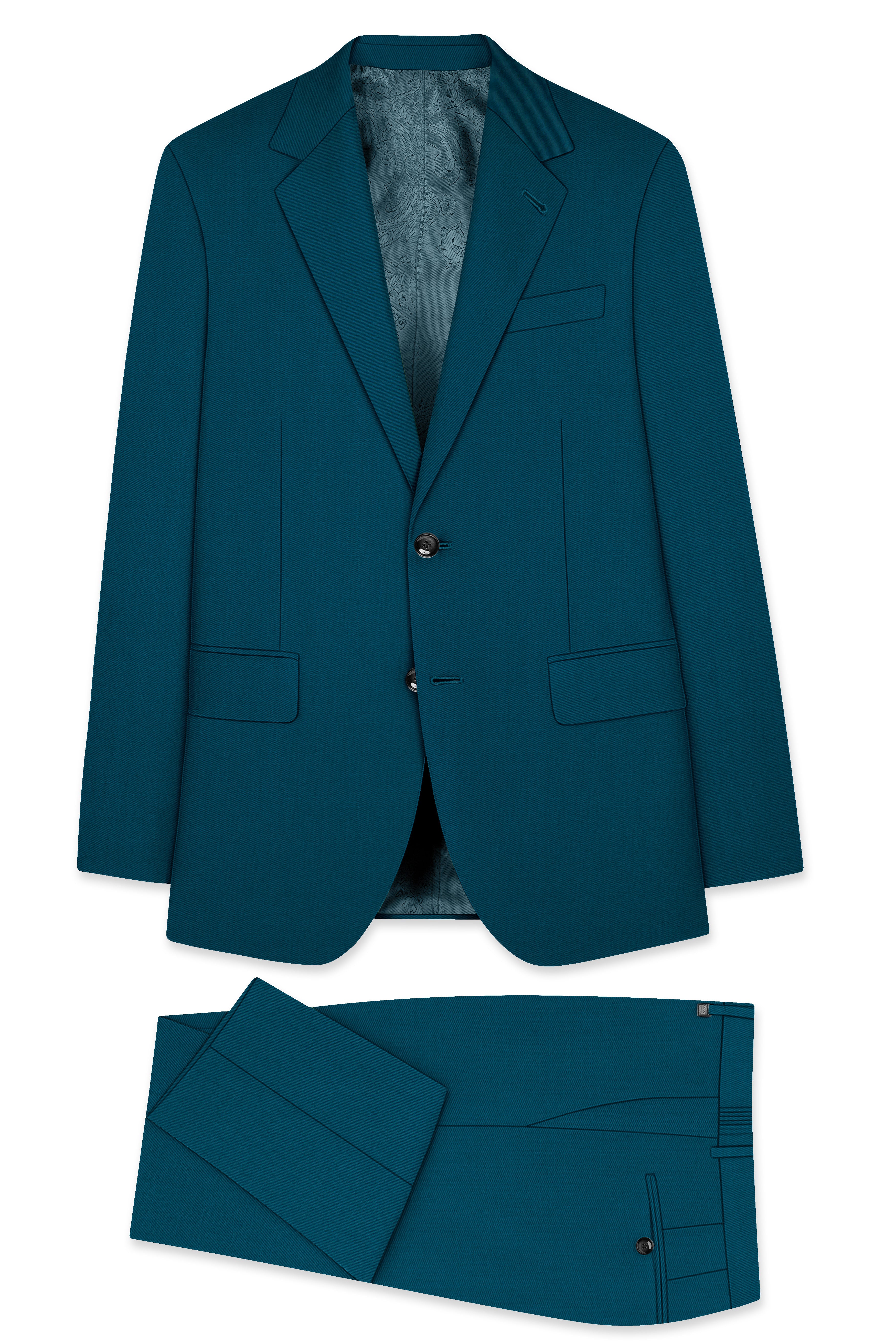 Casal Blue Wool Rich Suit
