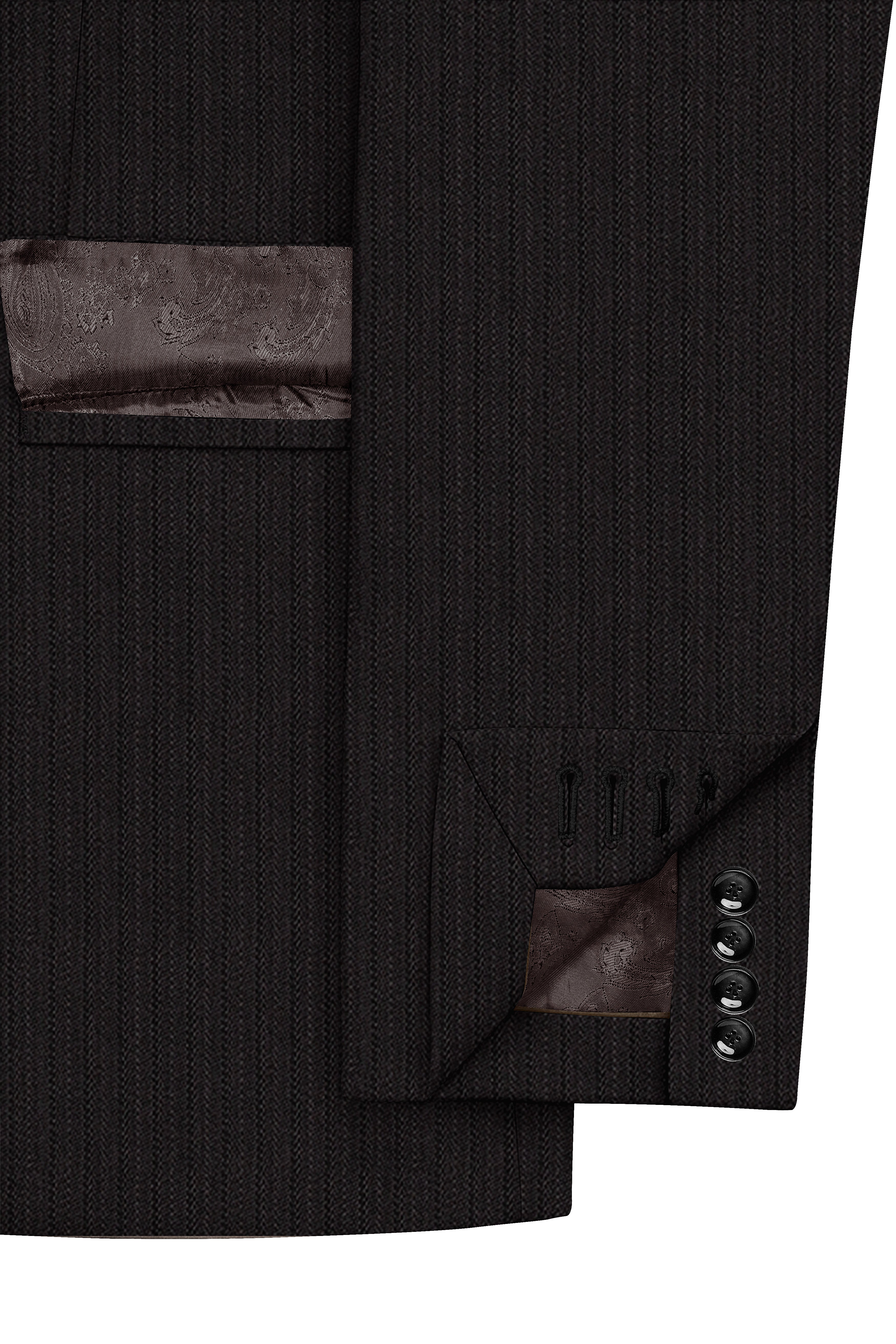 Iridium Gray Hand Stitched Lapels Wool Rich Double Breasted Designer Suit