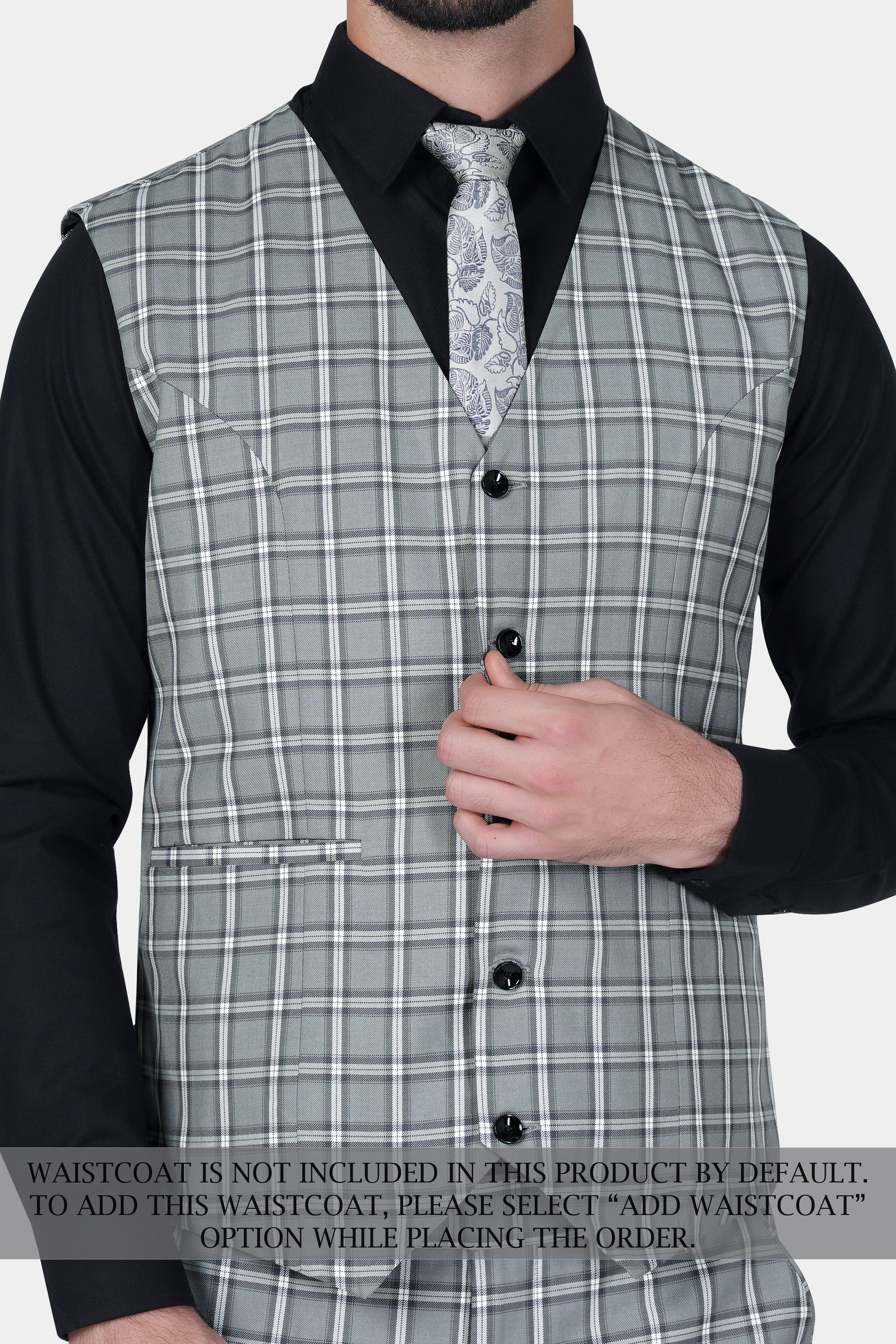 Pewter Gray and White Windowpane Wool Rich Suit ST3134-SB-36, ST3134-SB-38, ST3134-SB-40, ST3134-SB-42, ST3134-SB-44, ST3134-SB-46, ST3134-SB-48, ST3134-SB-50, ST3134-SB-52, ST3134-SB-54, ST3134-SB-56, ST3134-SB-58, ST3134-SB-60