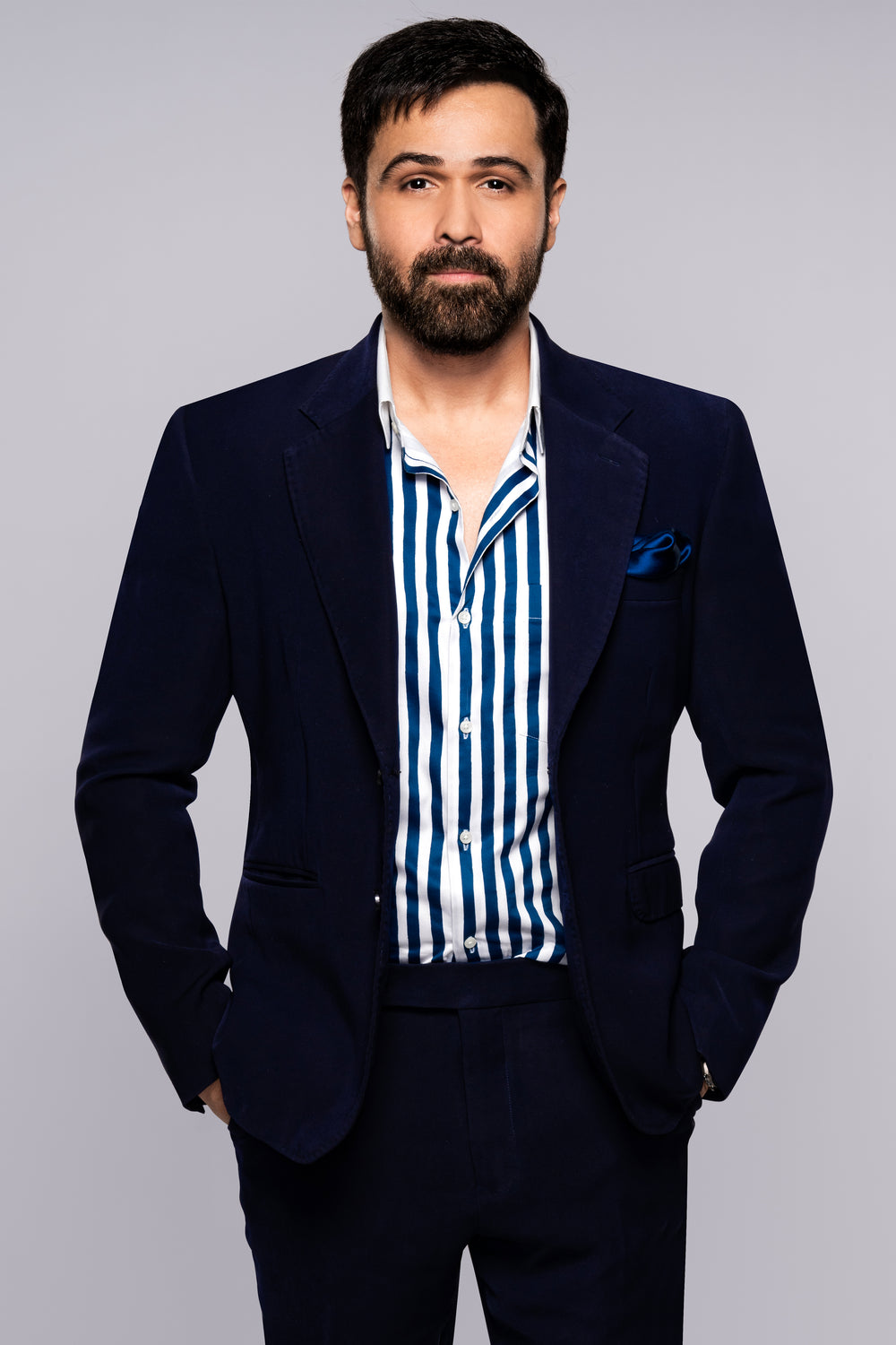 KOREAN BLUE (THE BEST BLUE WE HAVE) WOOL RICH STRETCHABLE TRAVELER SUIT