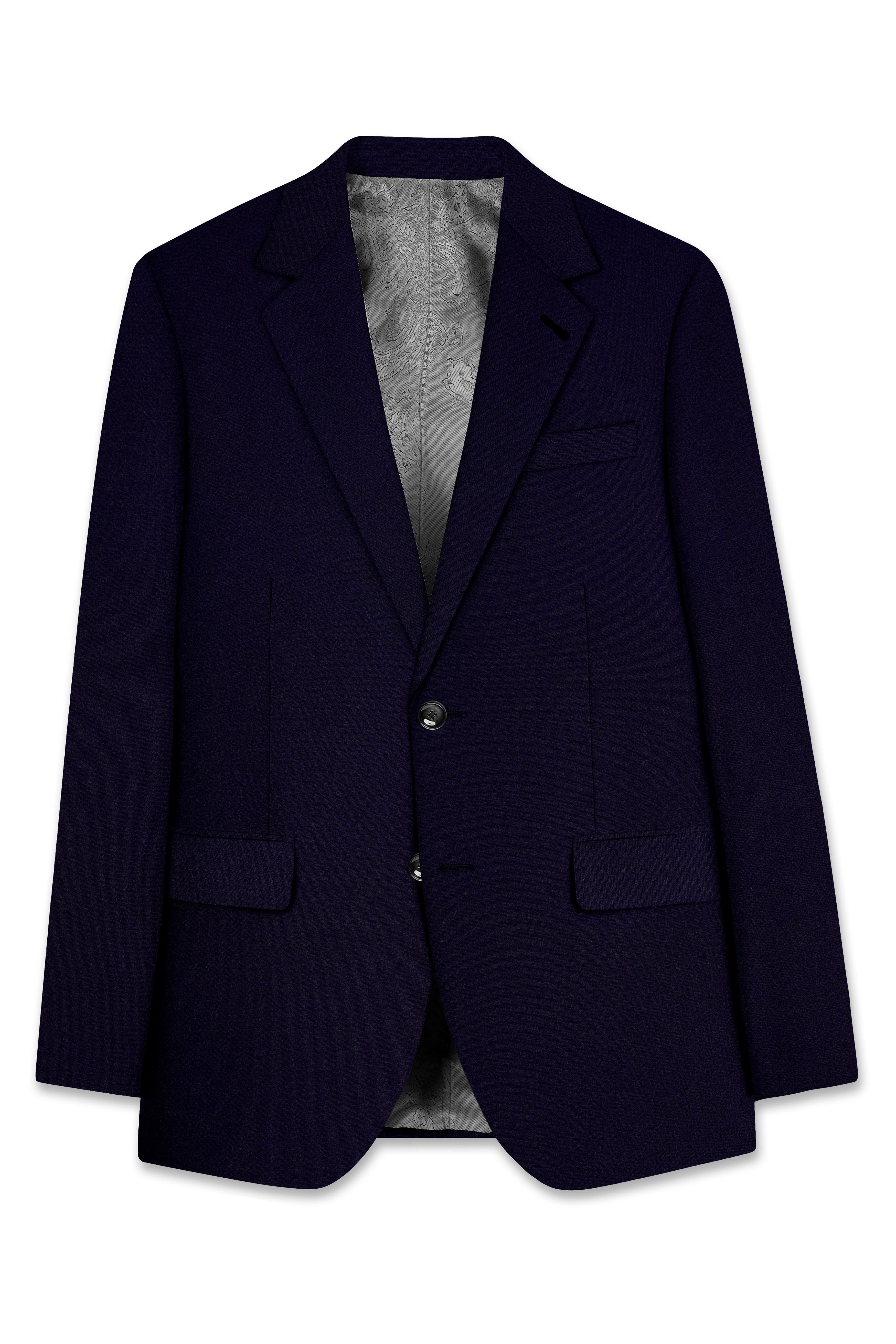 Vistaro-Korean Blue (The Best Blue We Have) 4-Way Stretch Wrinkle-Free Wool Rich Slight Stretch Suit
