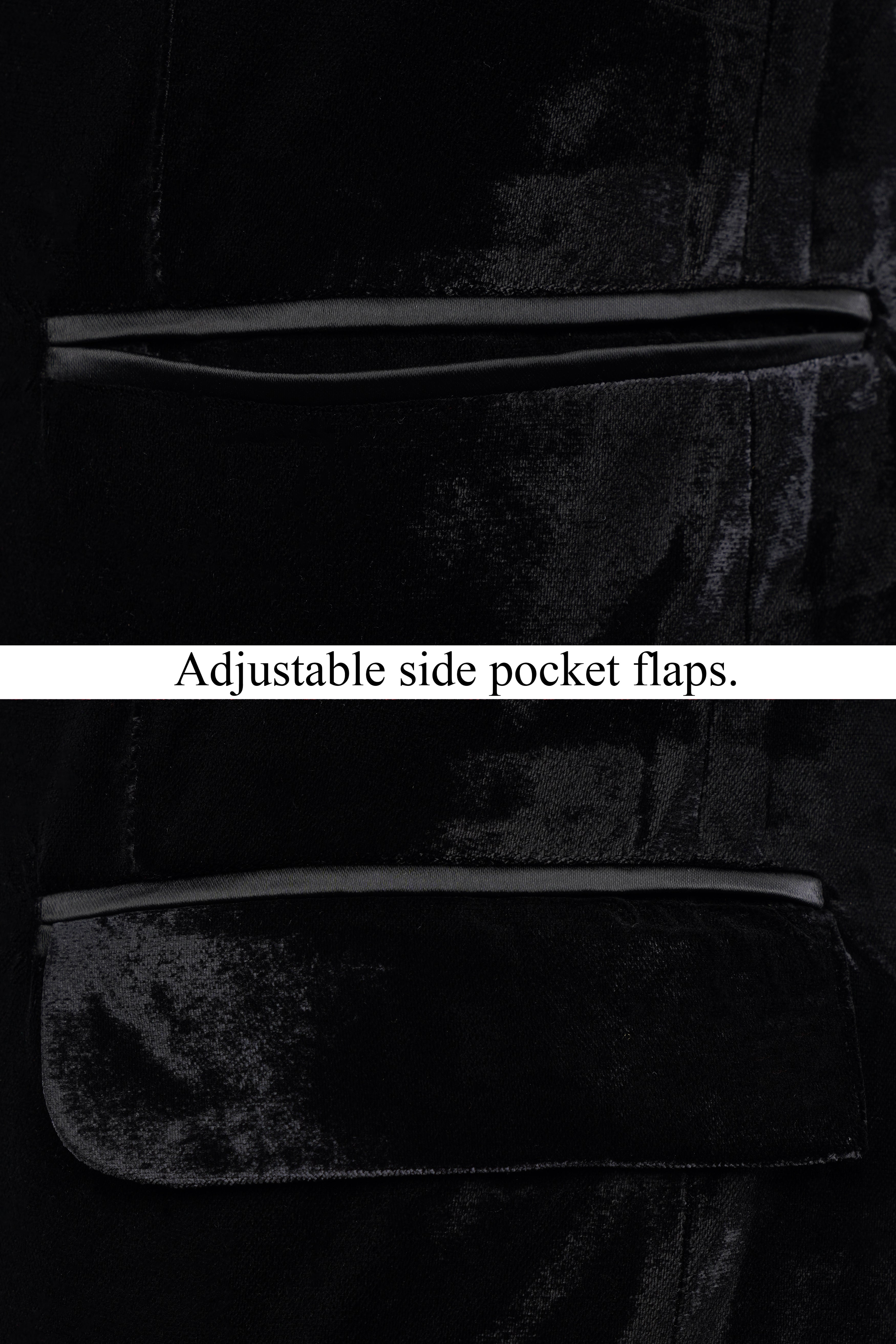 Jade Black Velvet Tuxedo Suit