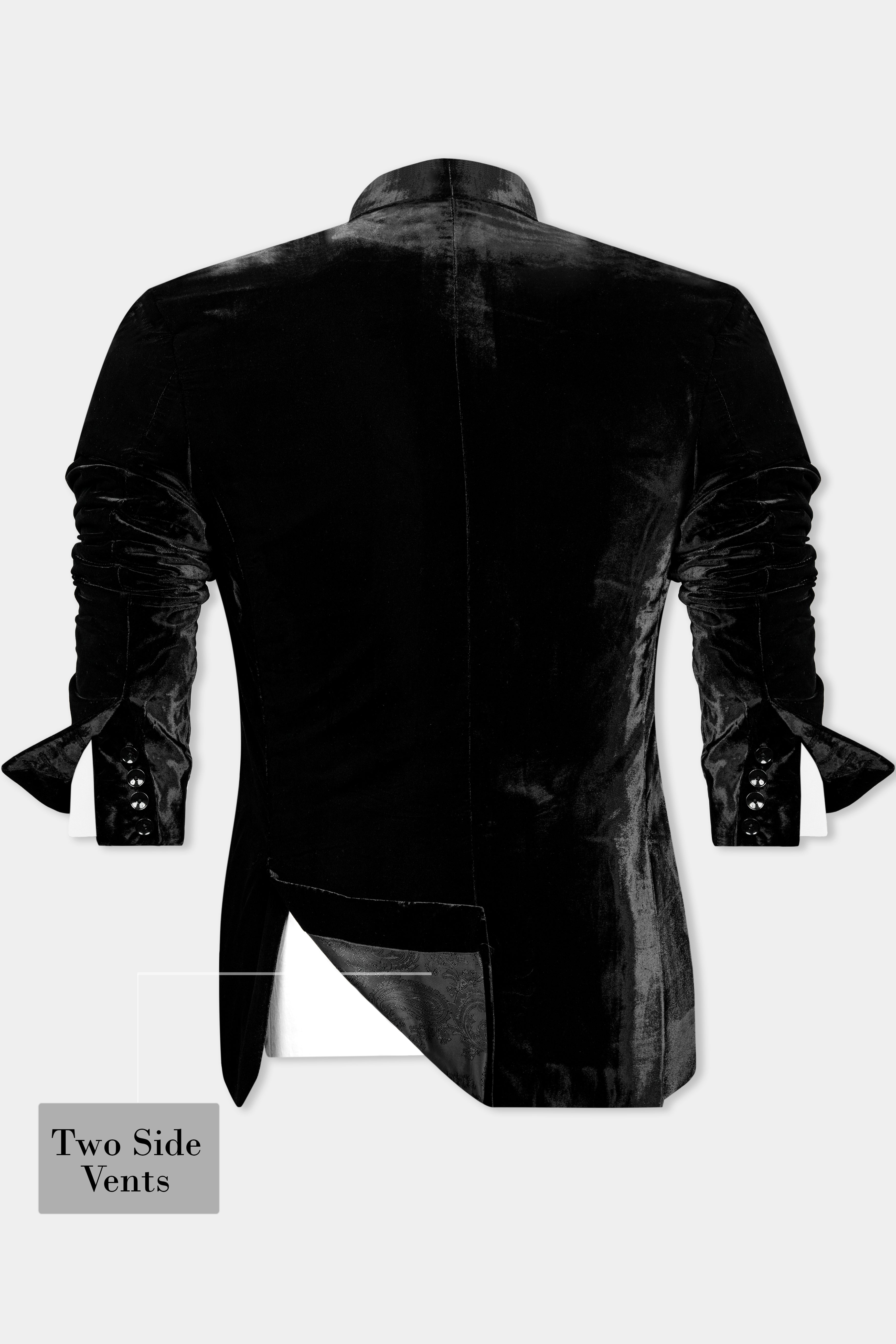 Jade Black Velvet Tuxedo Suit
