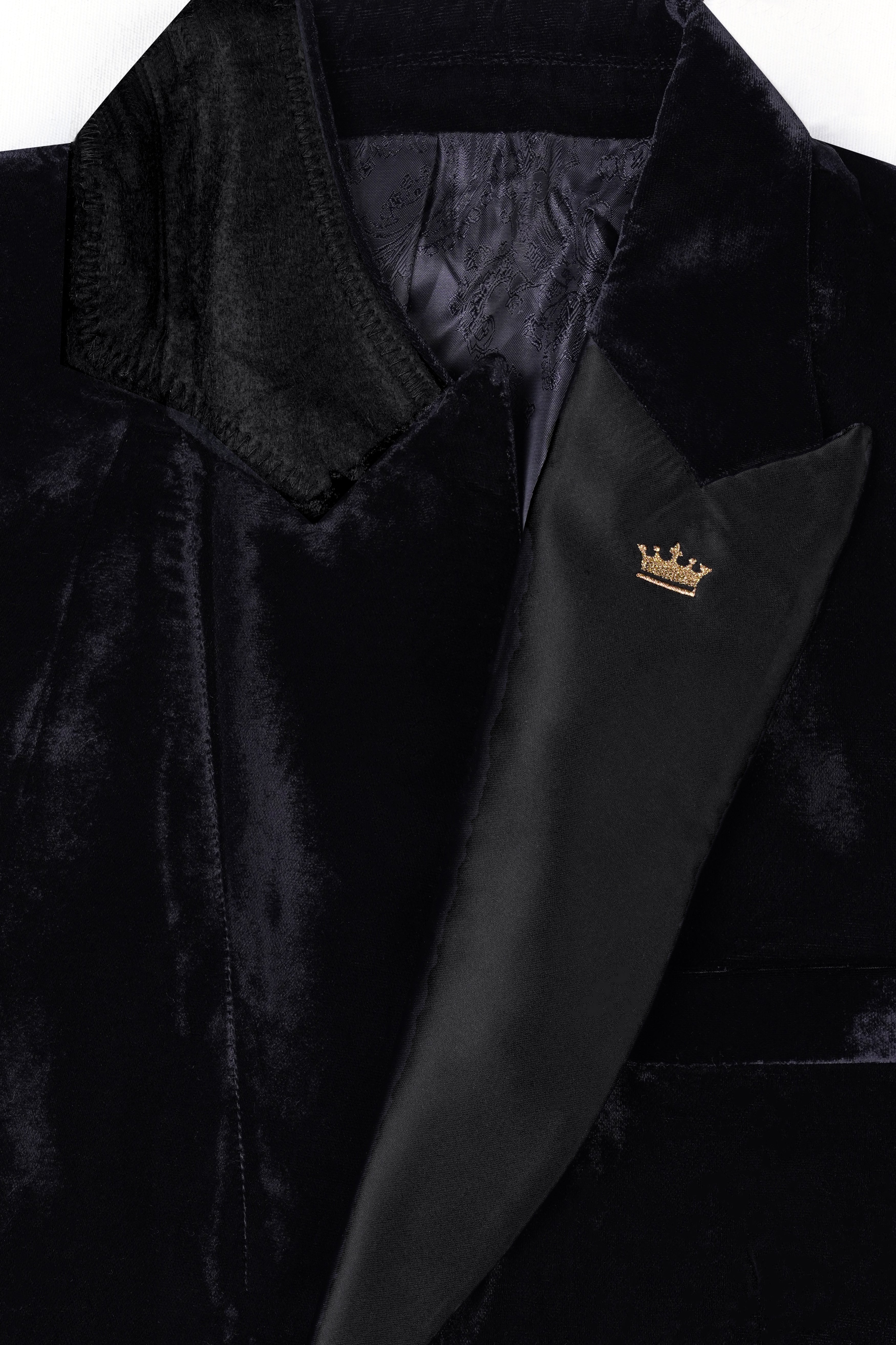 Jade Black Velvet Tuxedo Suit