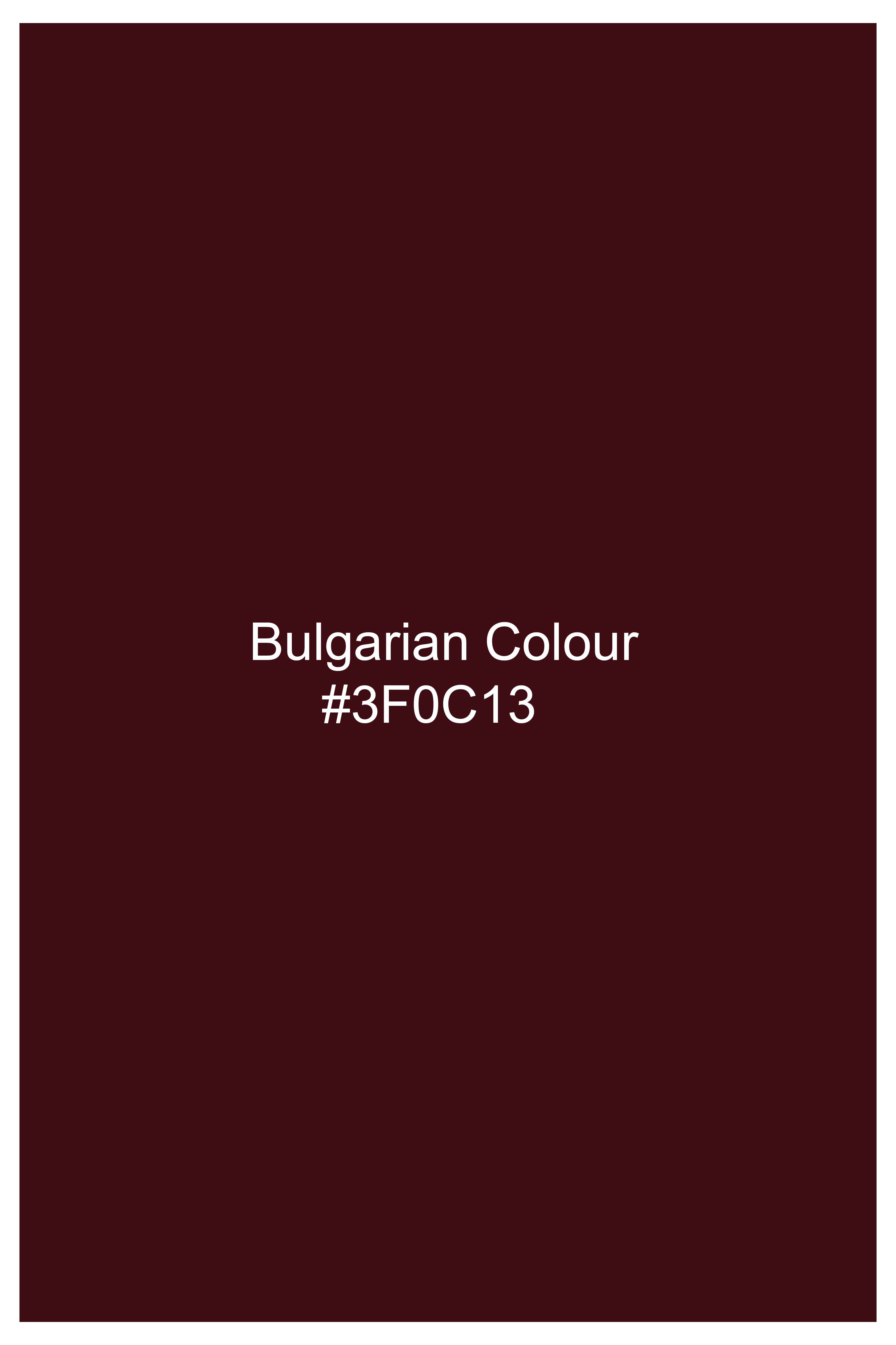 Bulgarian Maroon Crushed Velvet Bandhgala Suit