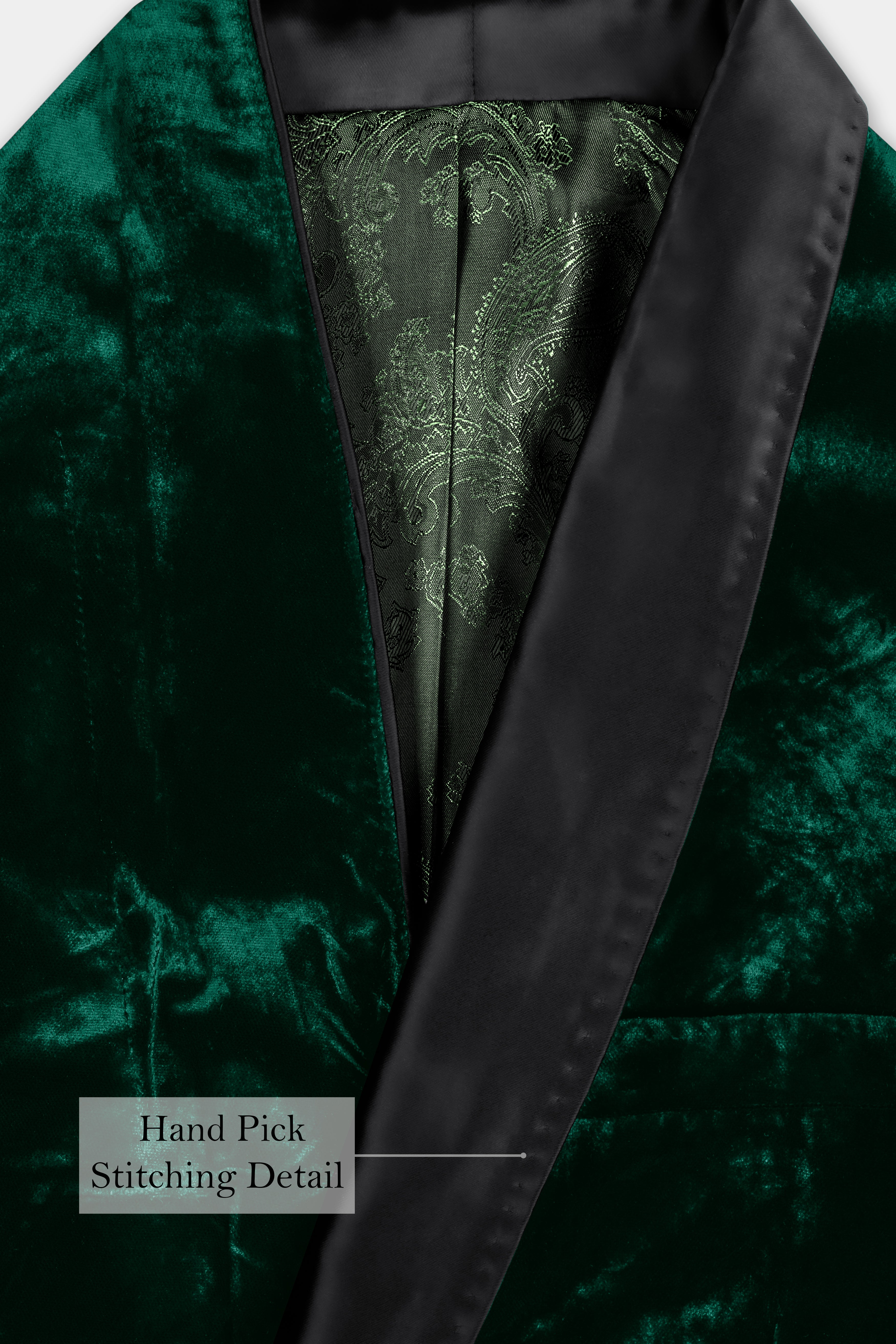 Sacramento Green Crushed Velvet Tuxedo Suit